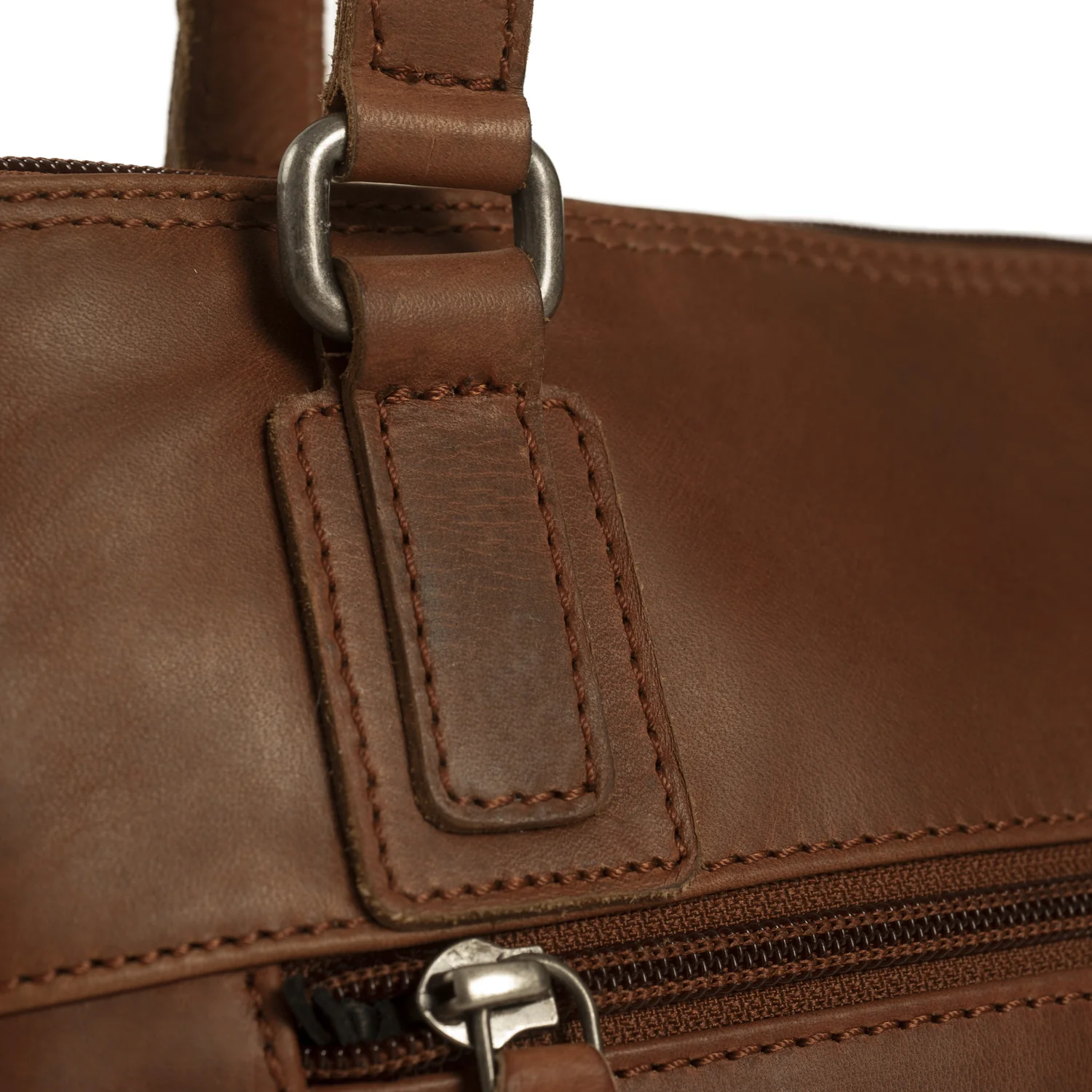 Leather Shoulder Bag Cognac Manon - Image 6