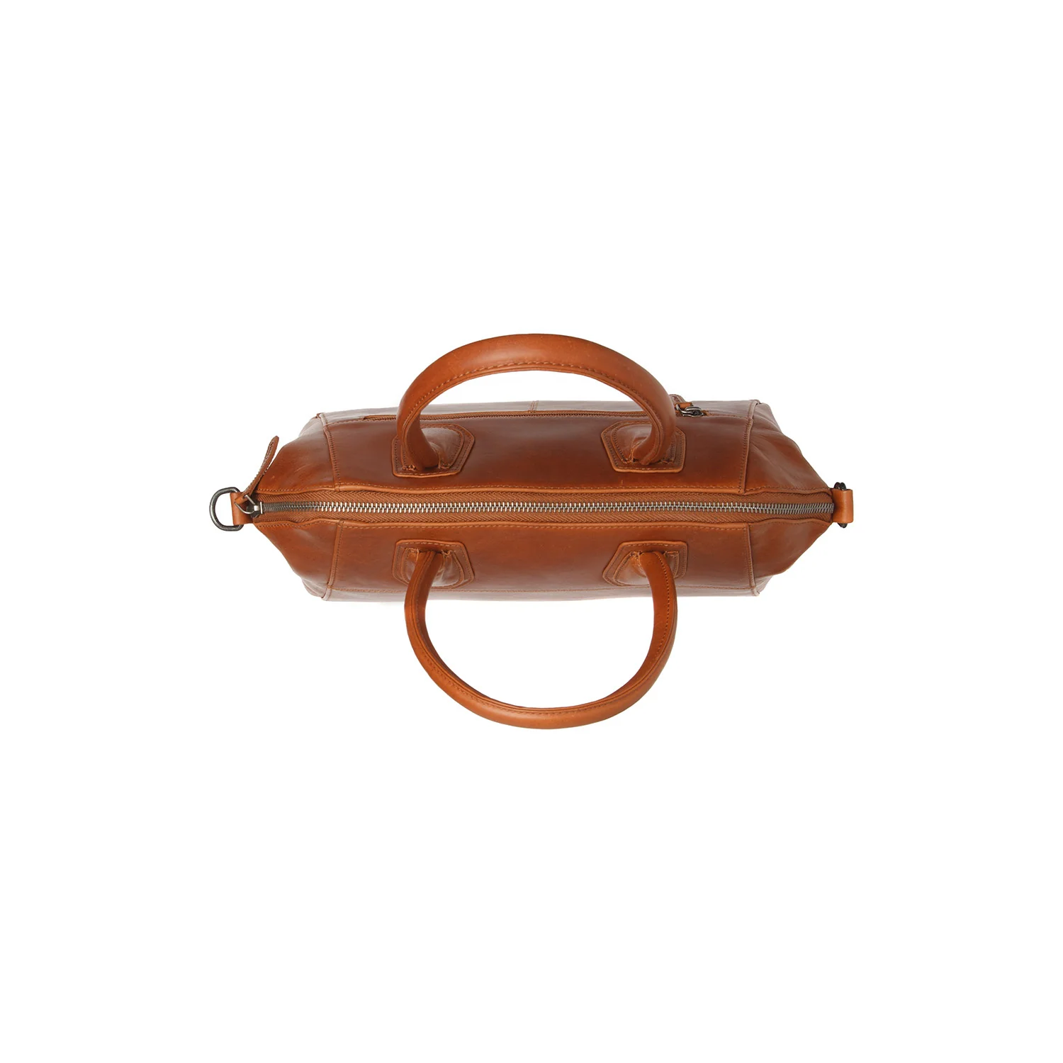 Leather Shoulder Bag Cognac Marsala - Image 5