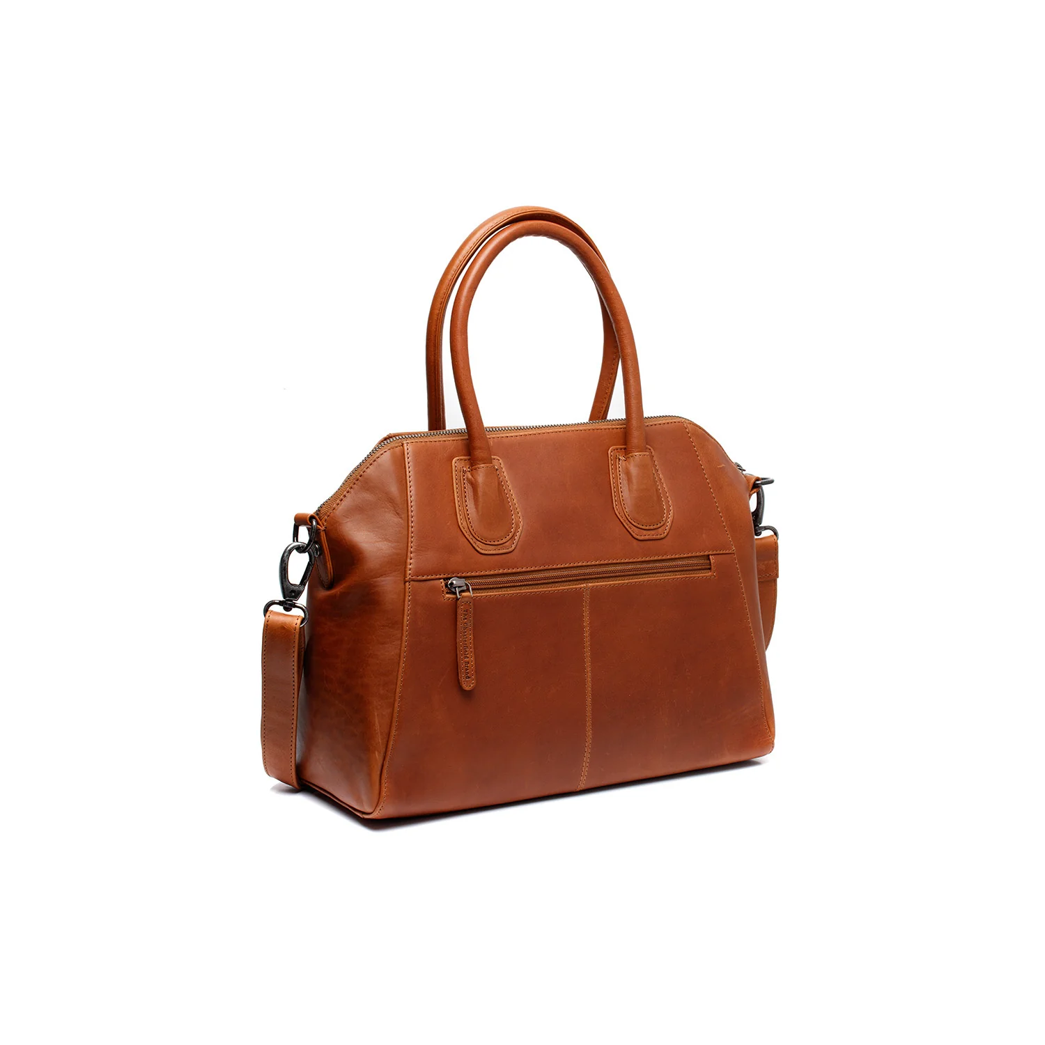 Leather Shoulder Bag Cognac Marsala - Image 8
