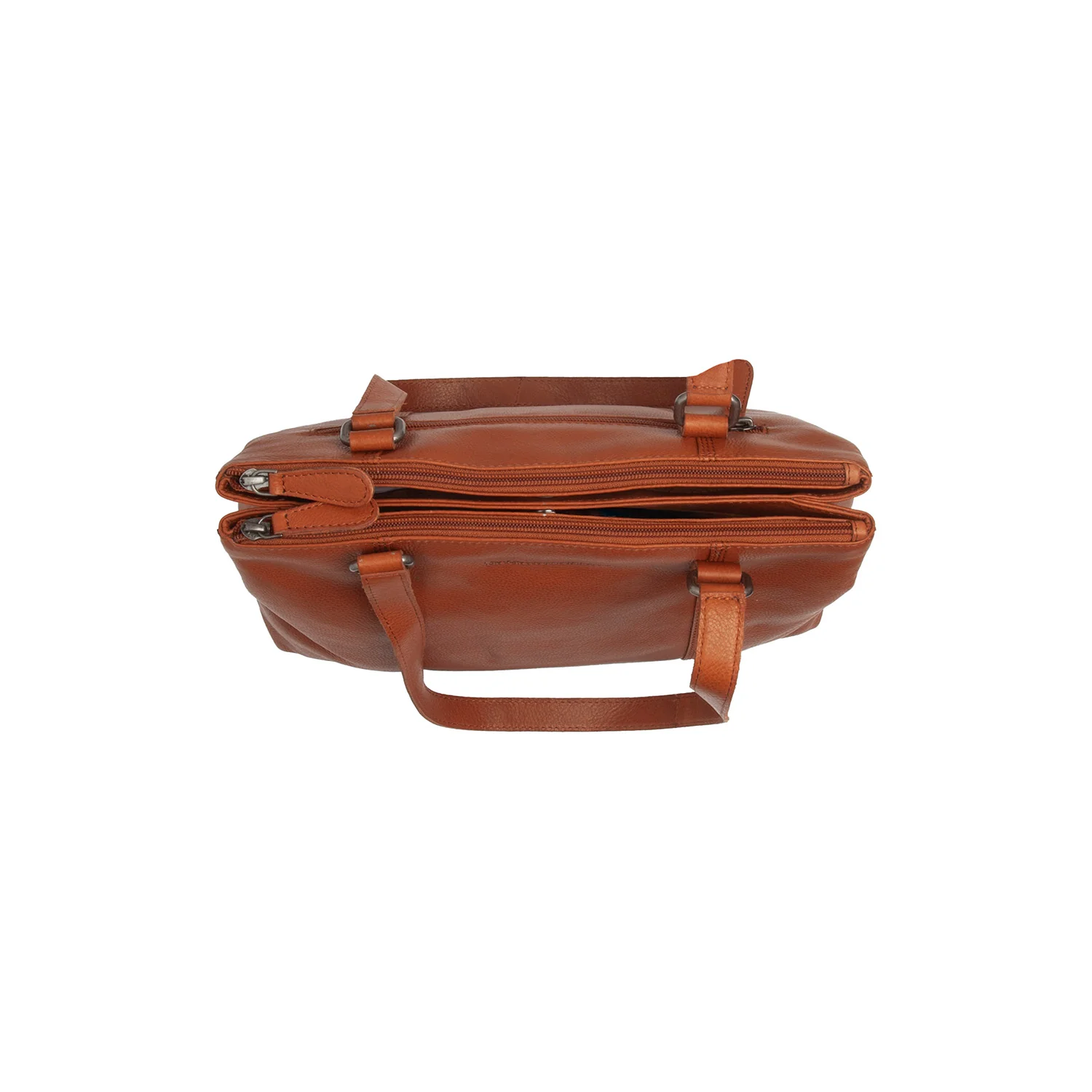 Leather Shoulder Bag Cognac Marvos - Image 4