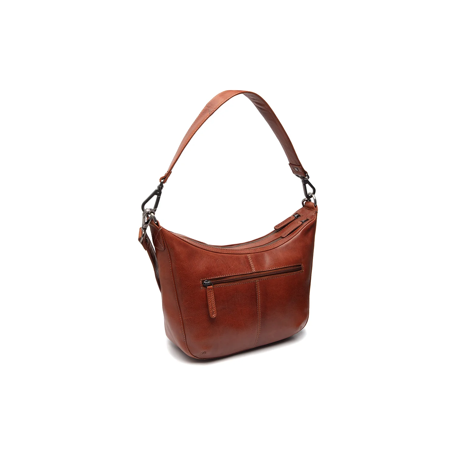 Leather Shoulder Bag Cognac Moneva - Image 7