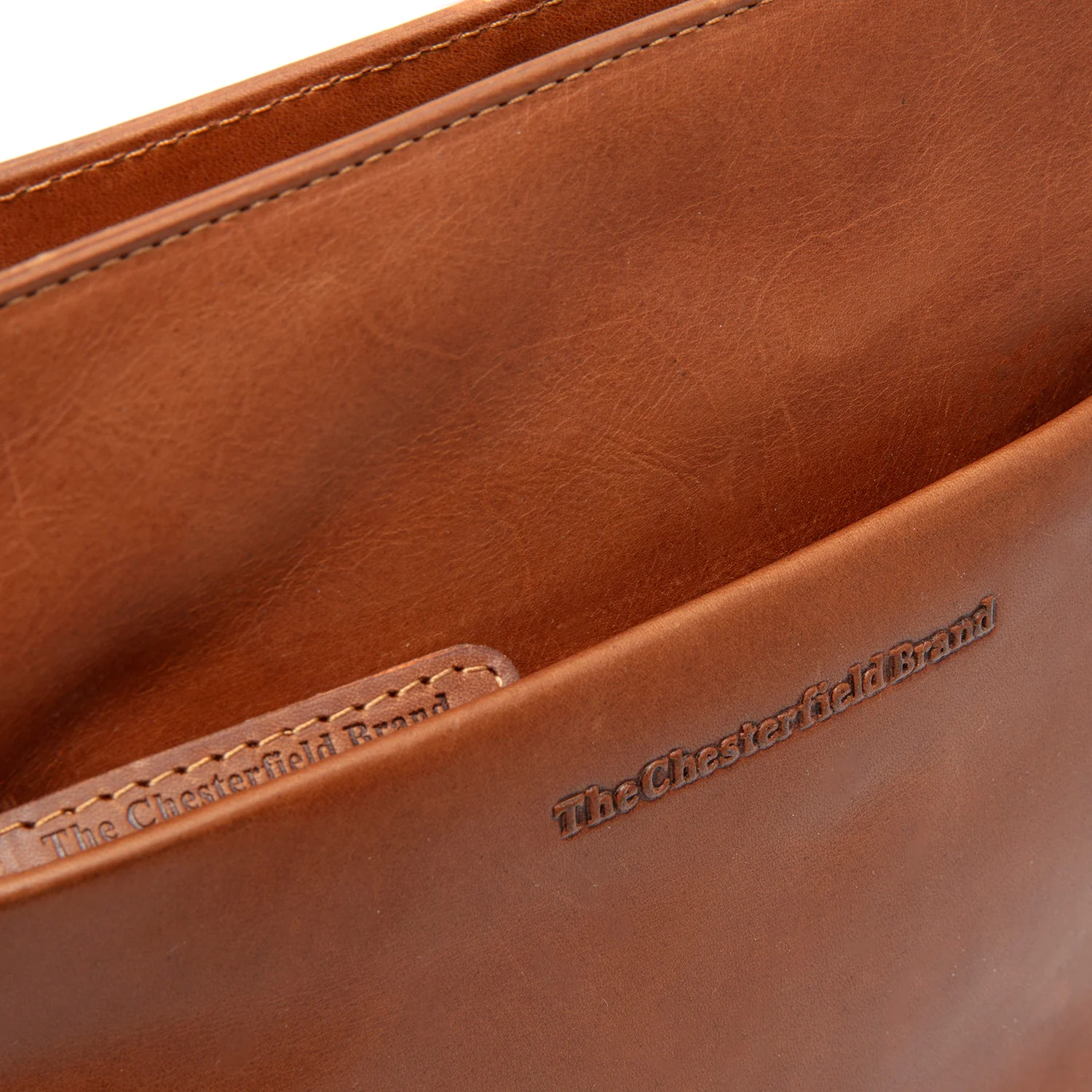 Leather Shoulder Bag Cognac Navene - Image 2