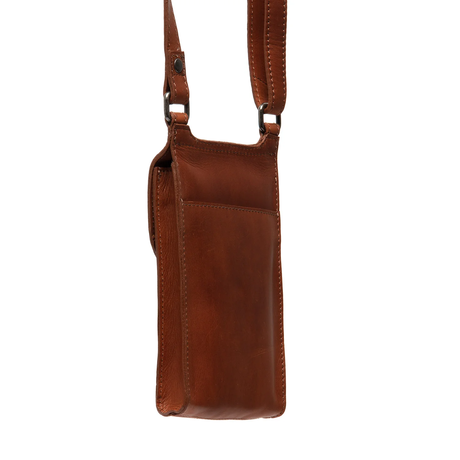 Leather Phone Pouch Cognac Nebra - Image 6