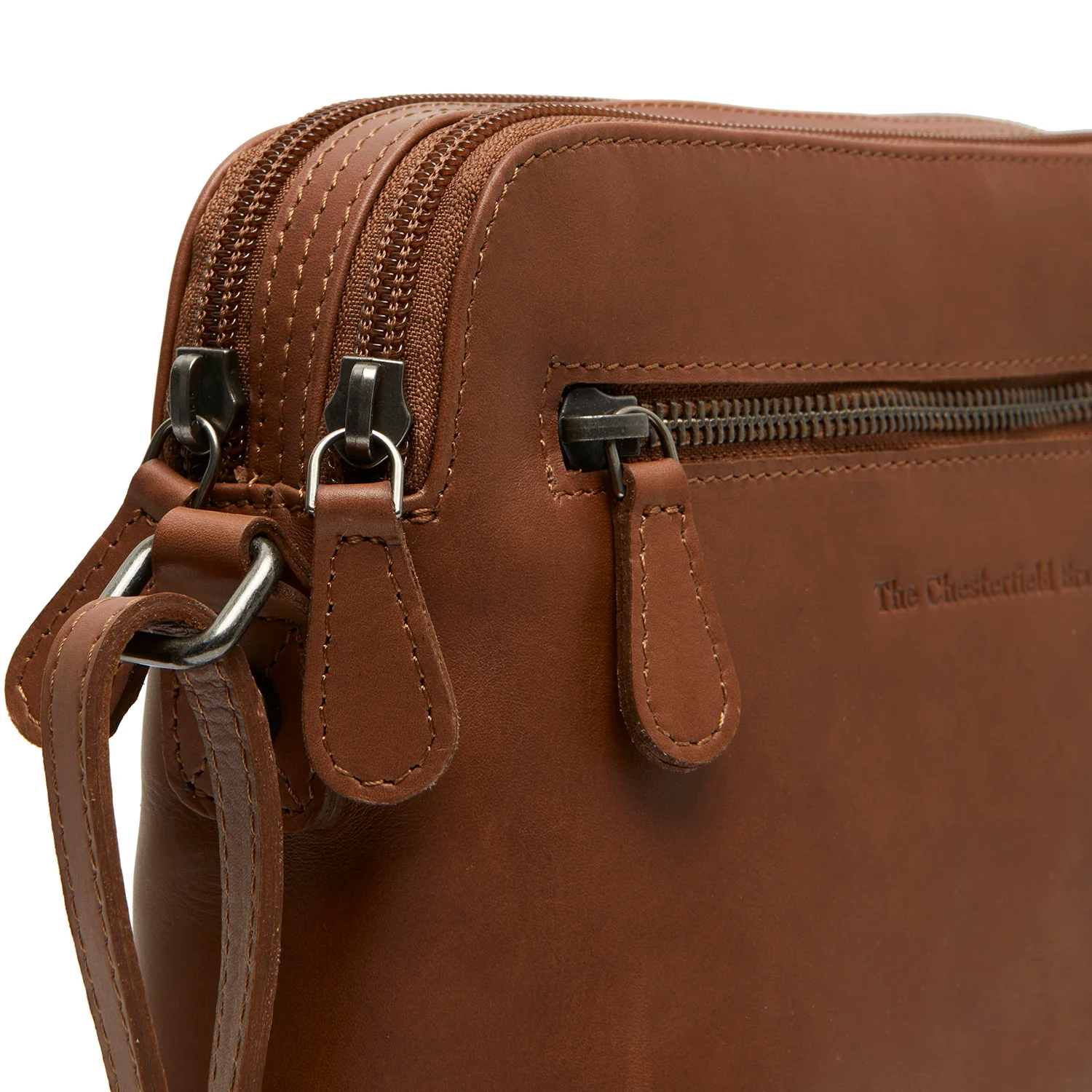 Leather Shoulder Bag Cognac Nebraska - Image 5