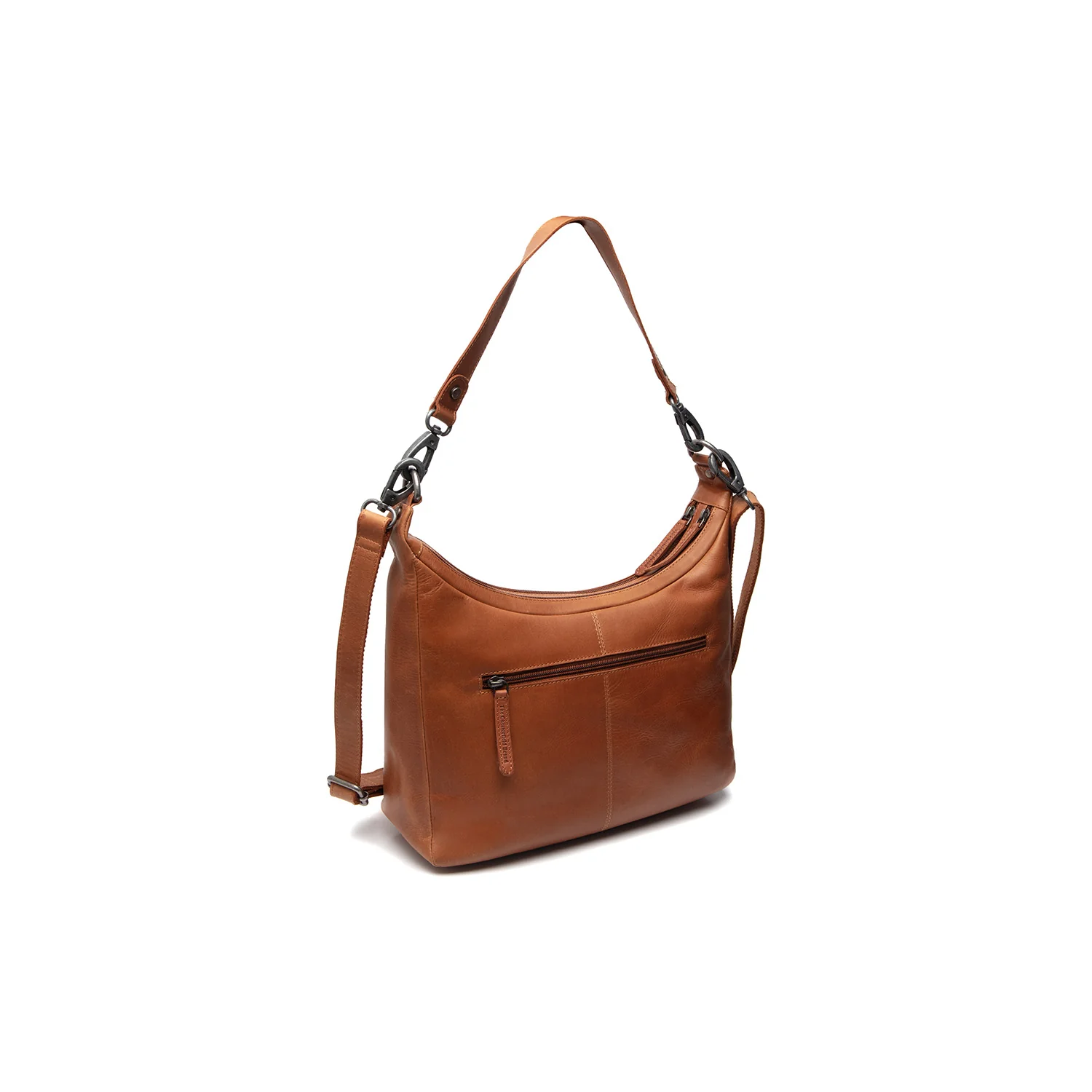 Leather Shoulder Bag Cognac Olvia - Image 8