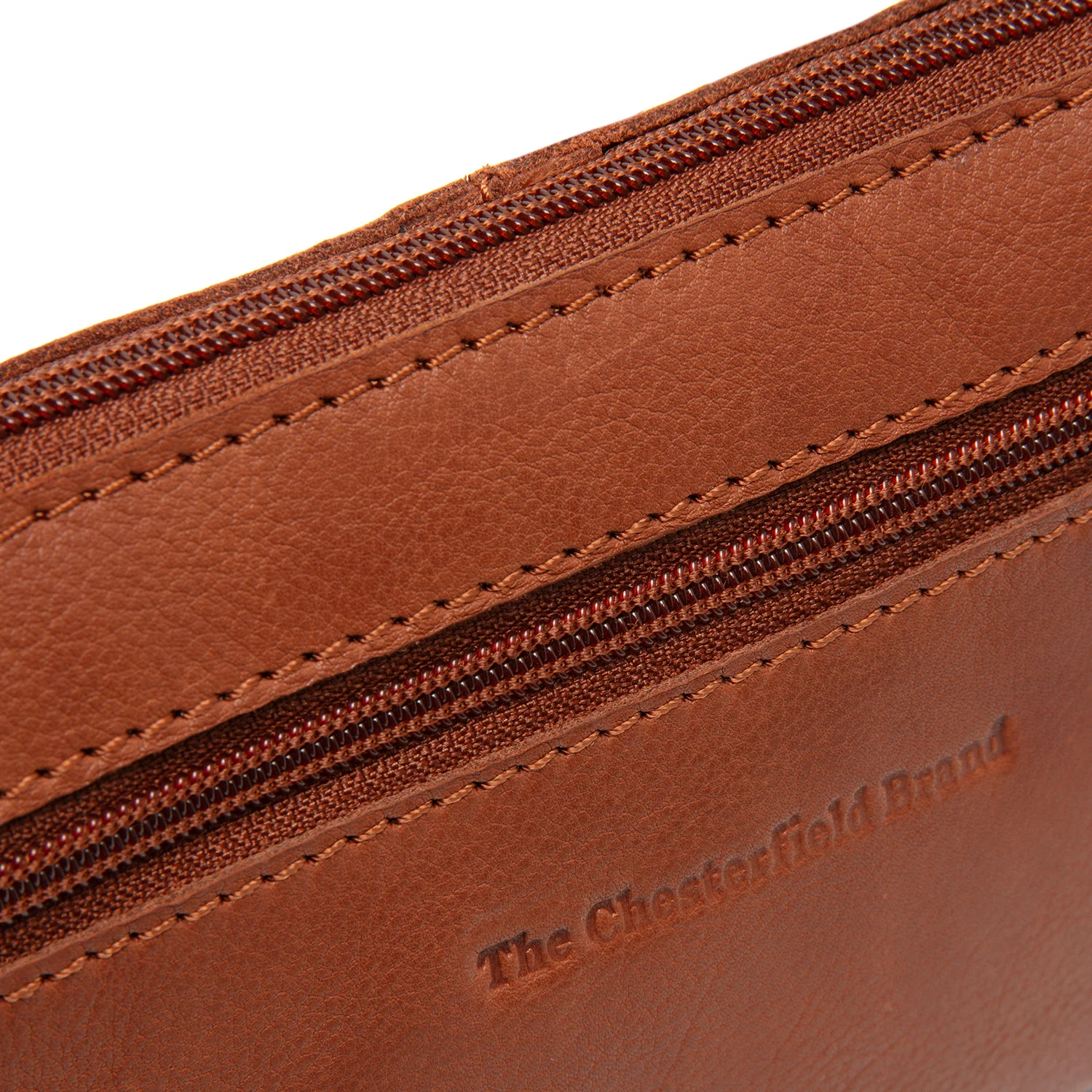 Leather Shoulder Bag Cognac Osaka - Image 2