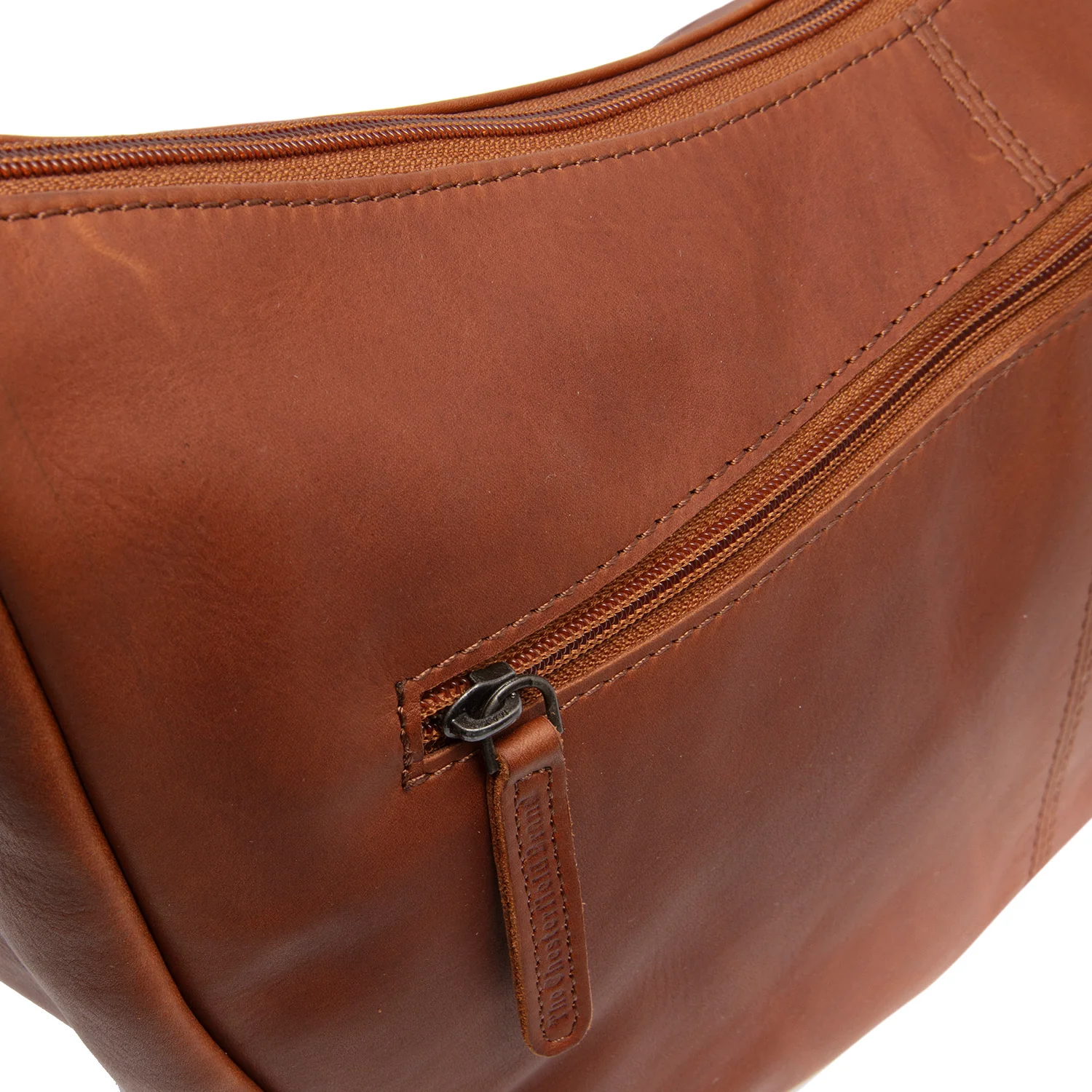 Leather Shoulder Bag Cognac Peckham - Image 6