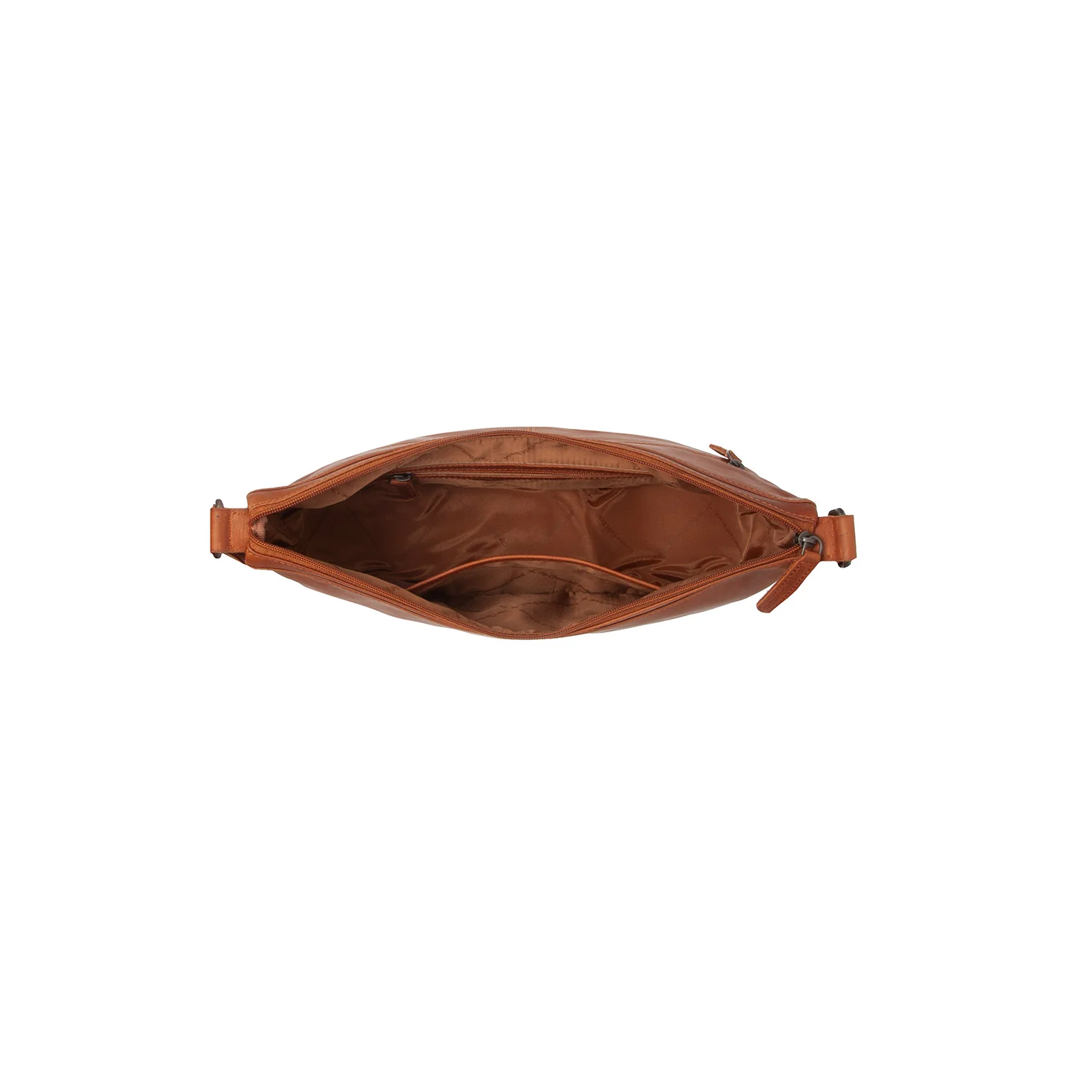 Leather Shoulder Bag Cognac Piemonte - Image 6