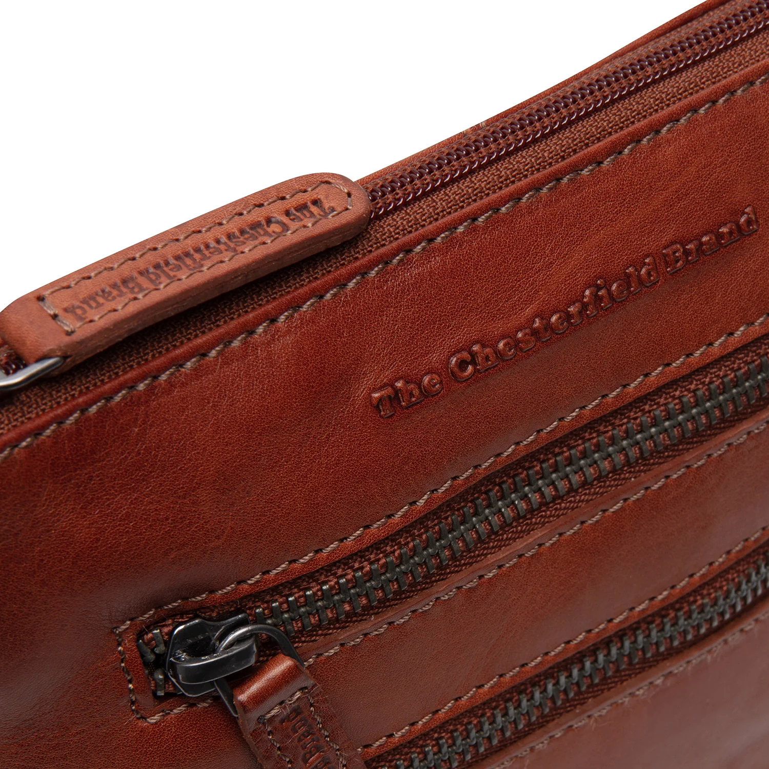 Leather Shoulder Bag Cognac Siena - Image 4