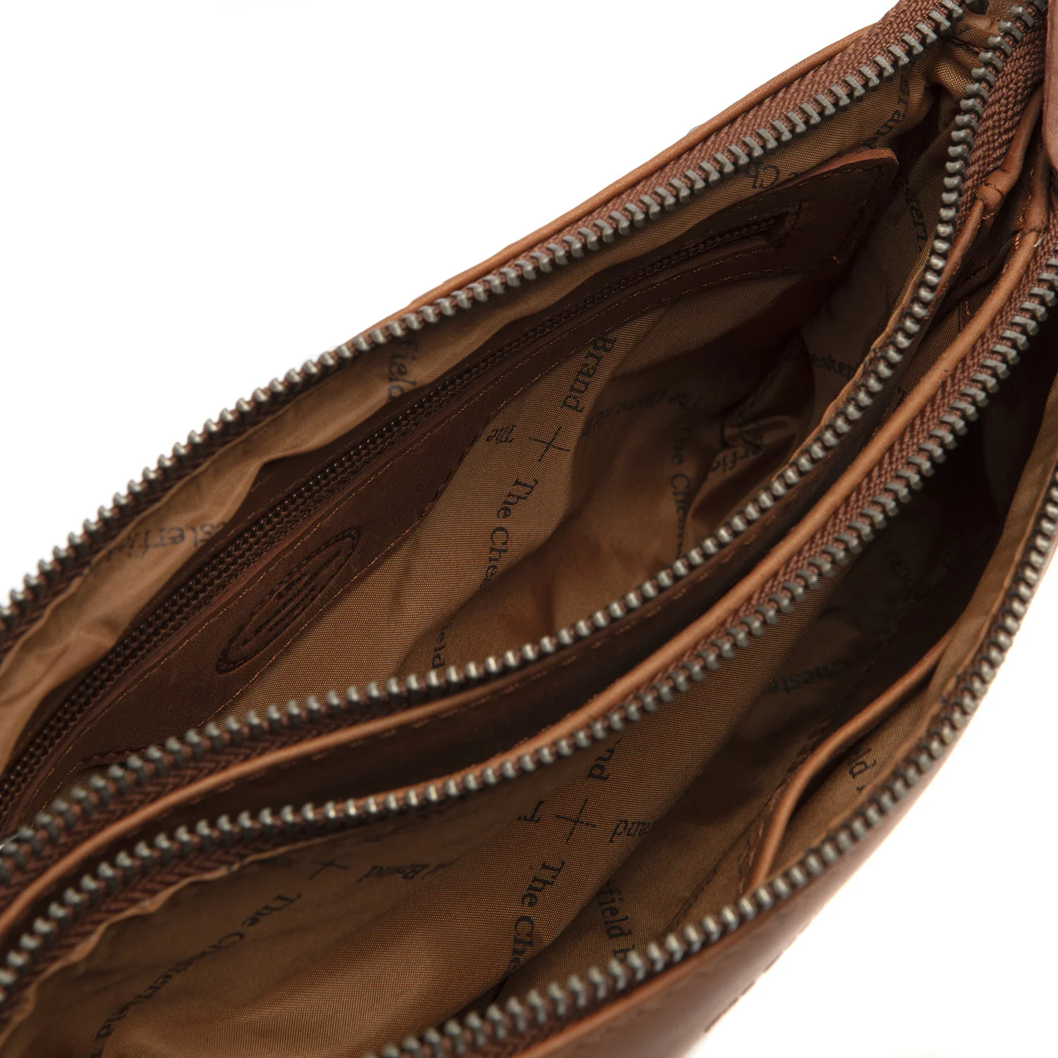 Leather Shoulder Bag Cognac Sisli - Image 4