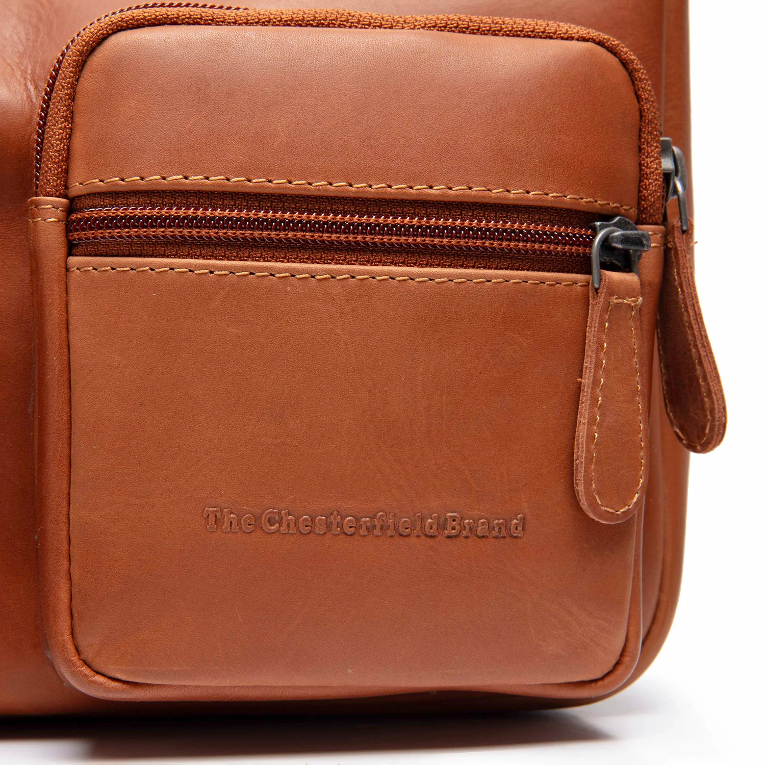 Leather Shoulder Bag Cognac Valenora - Image 2