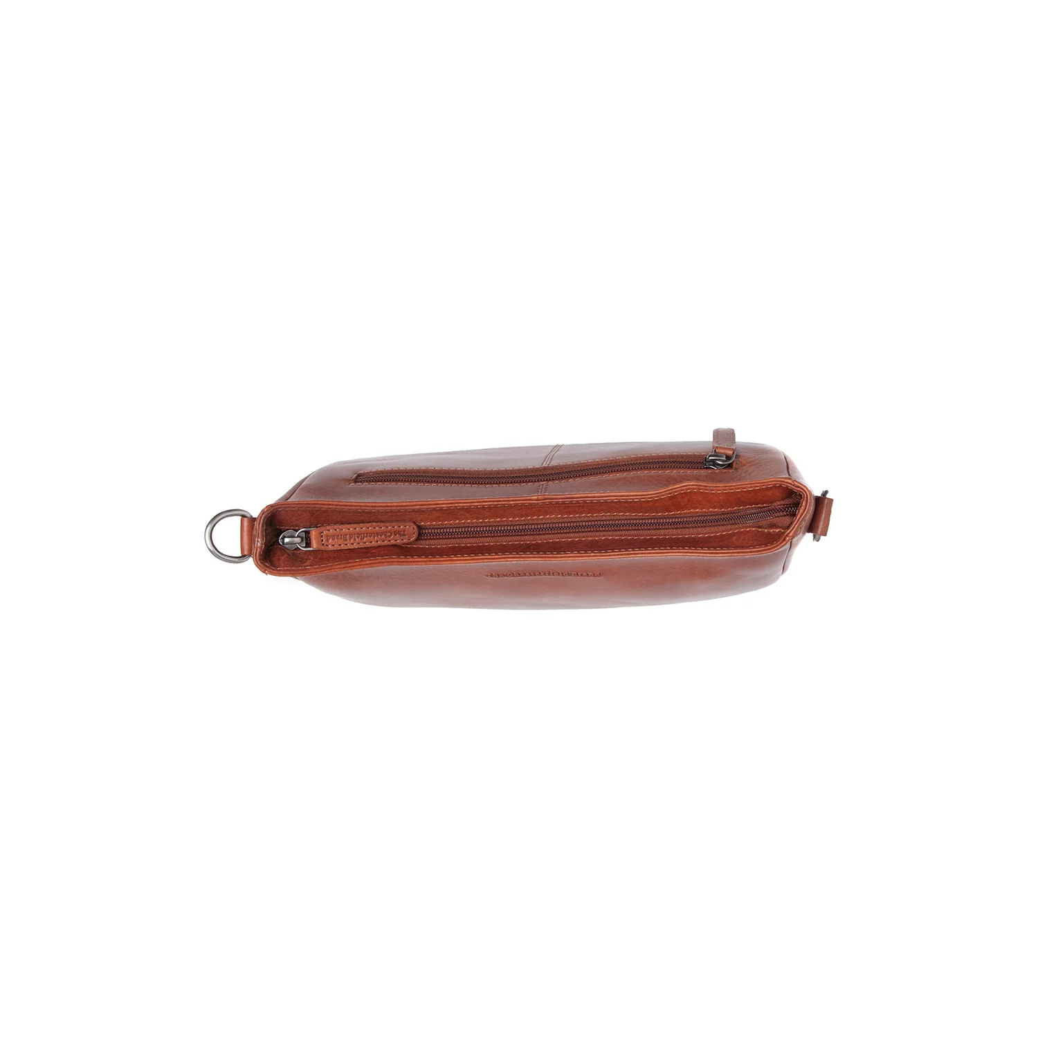 Leather Shoulder Bag Cognac Valentano - Image 5