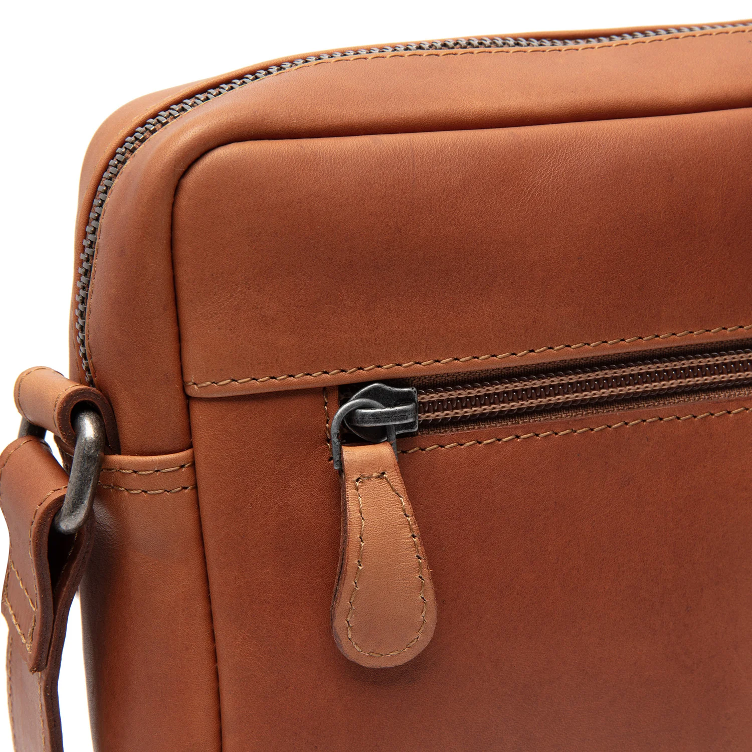Leather Shoulder Bag Cognac Westmere - Image 6