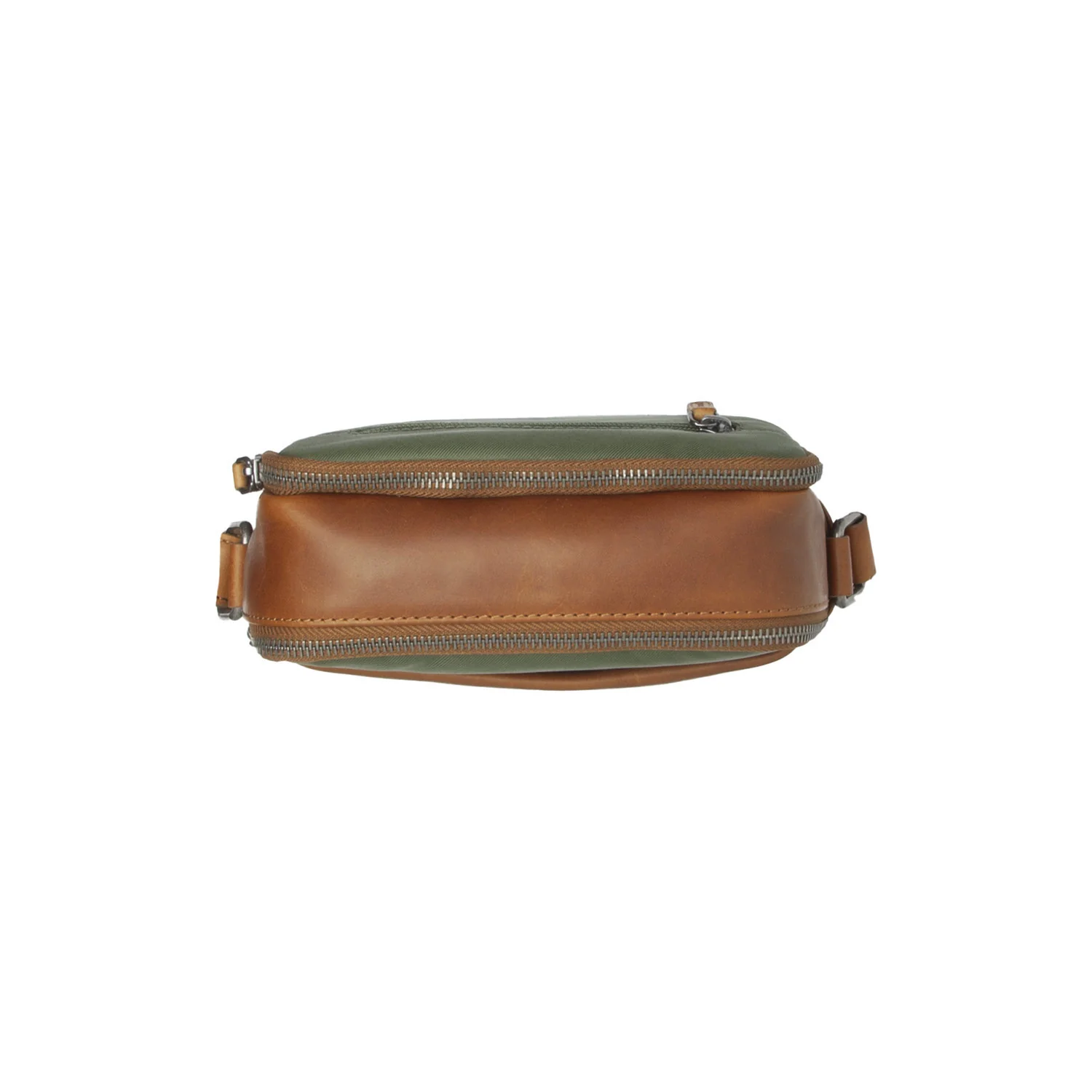 Leather Shoulder Bag Olive Green Arendal - Image 3