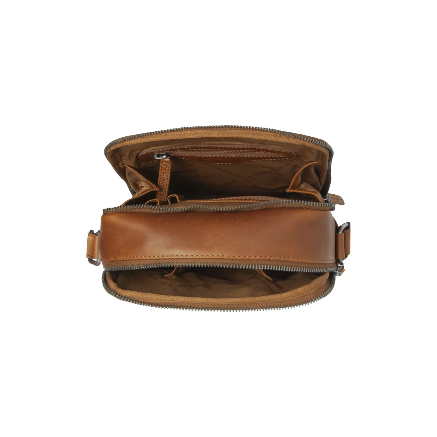 Leather Shoulder Bag Olive Green Arendal - Image 4