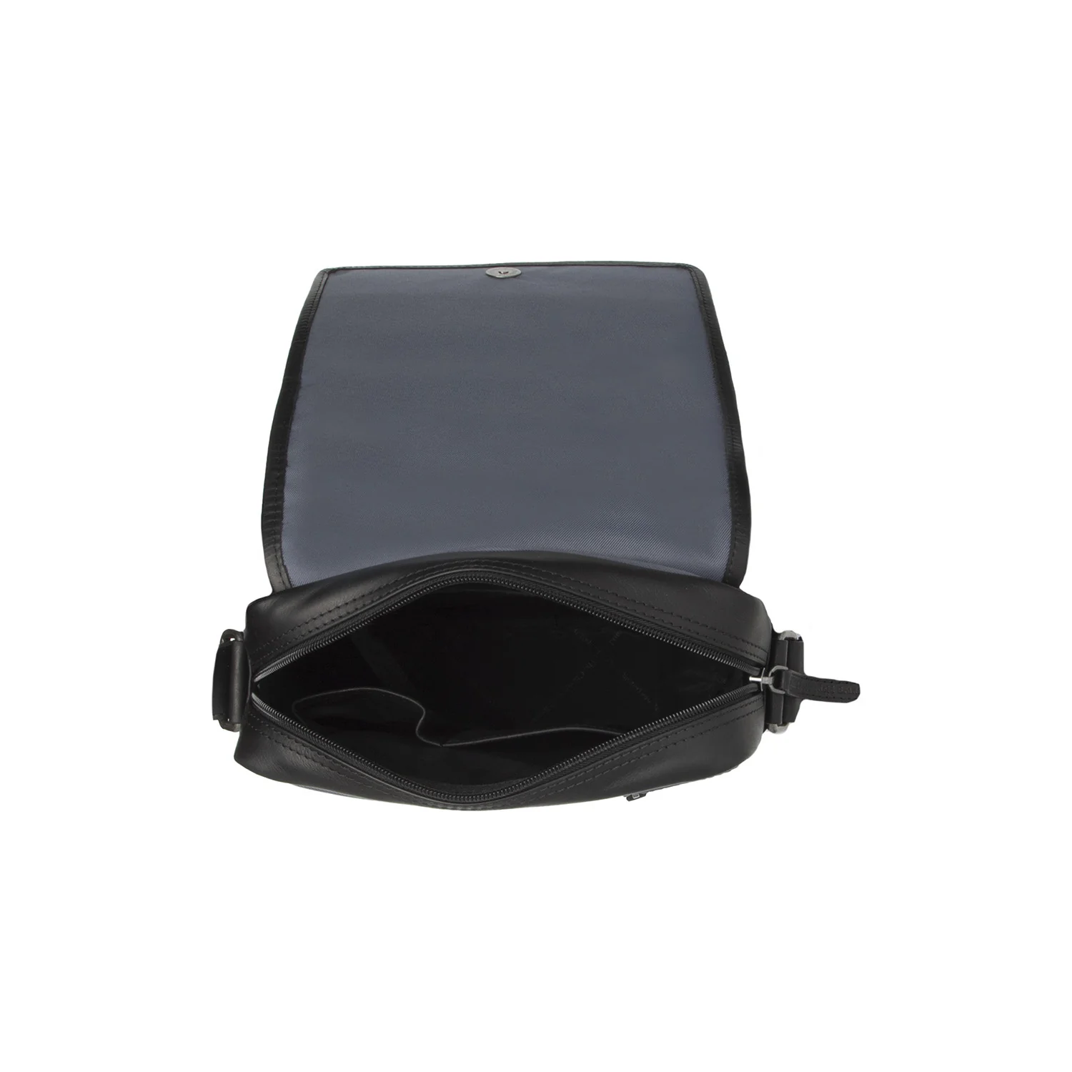 Leather Shoulder Bag Light Grey Mikeli - Image 4