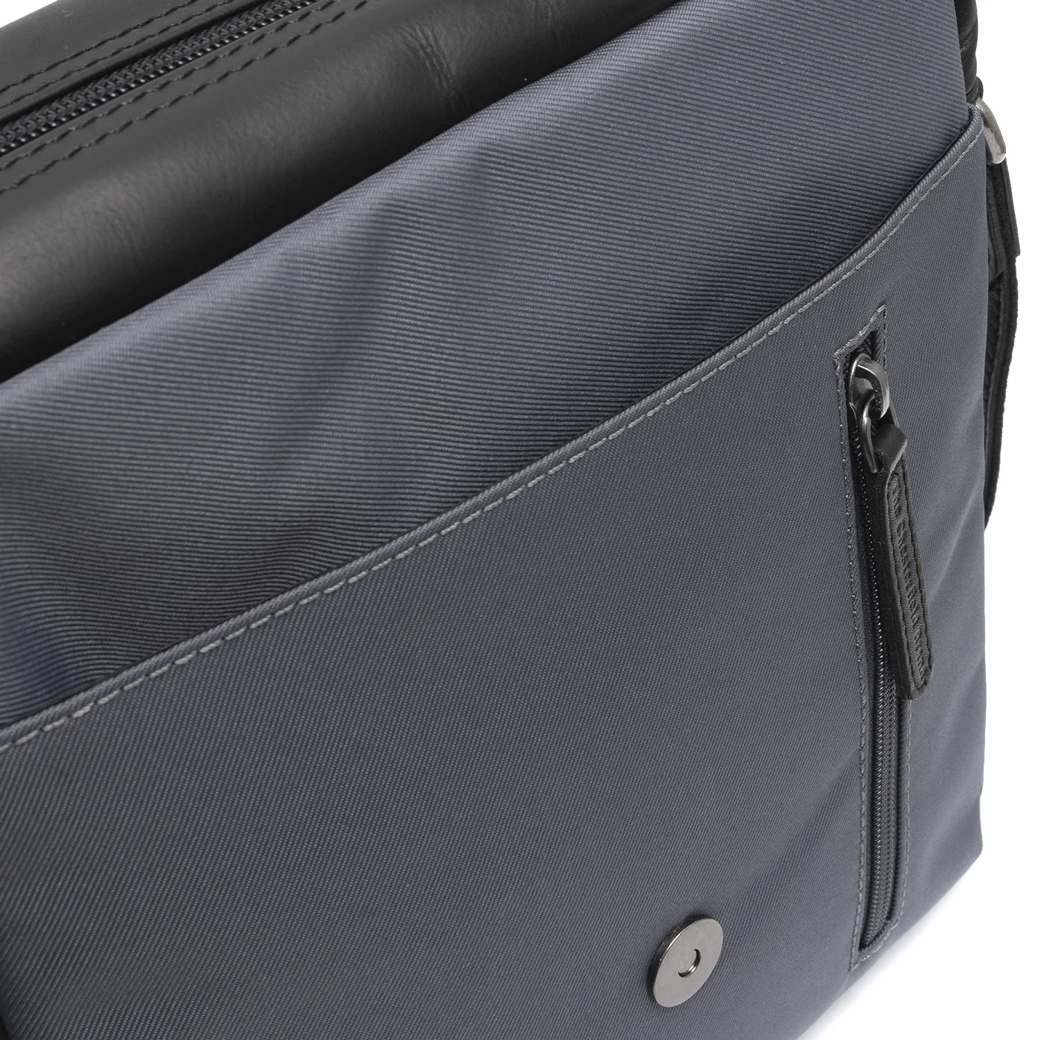 Leather Shoulder Bag Light Grey Mikeli - Image 6