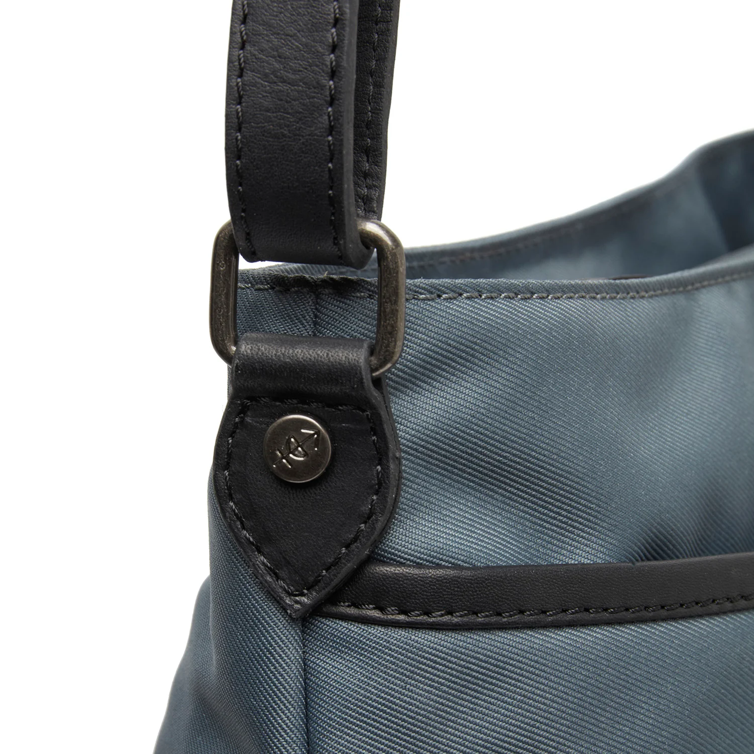 Leather Shoulder Bag Light Grey Nevon - Image 2