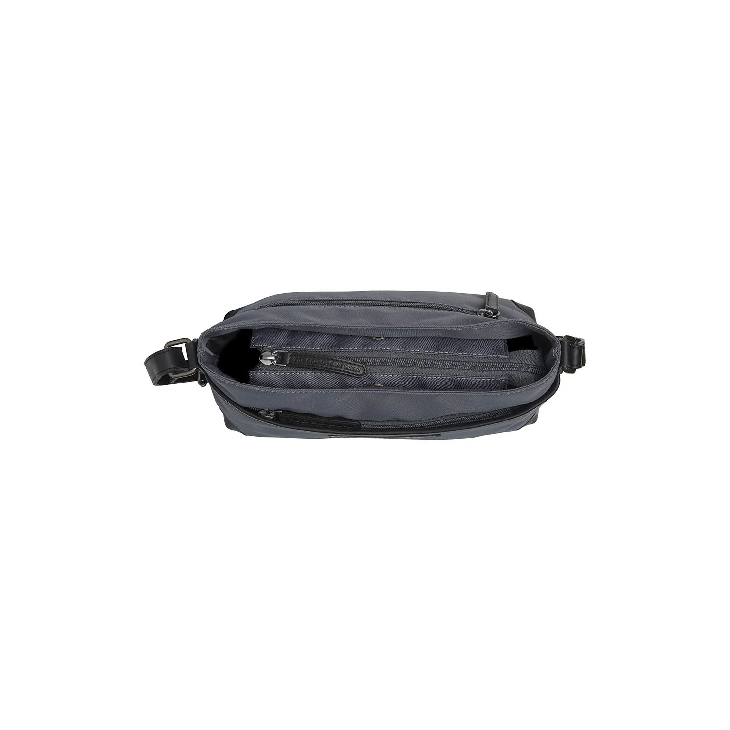 Leather Shoulder Bag Light Grey Nevon - Image 3