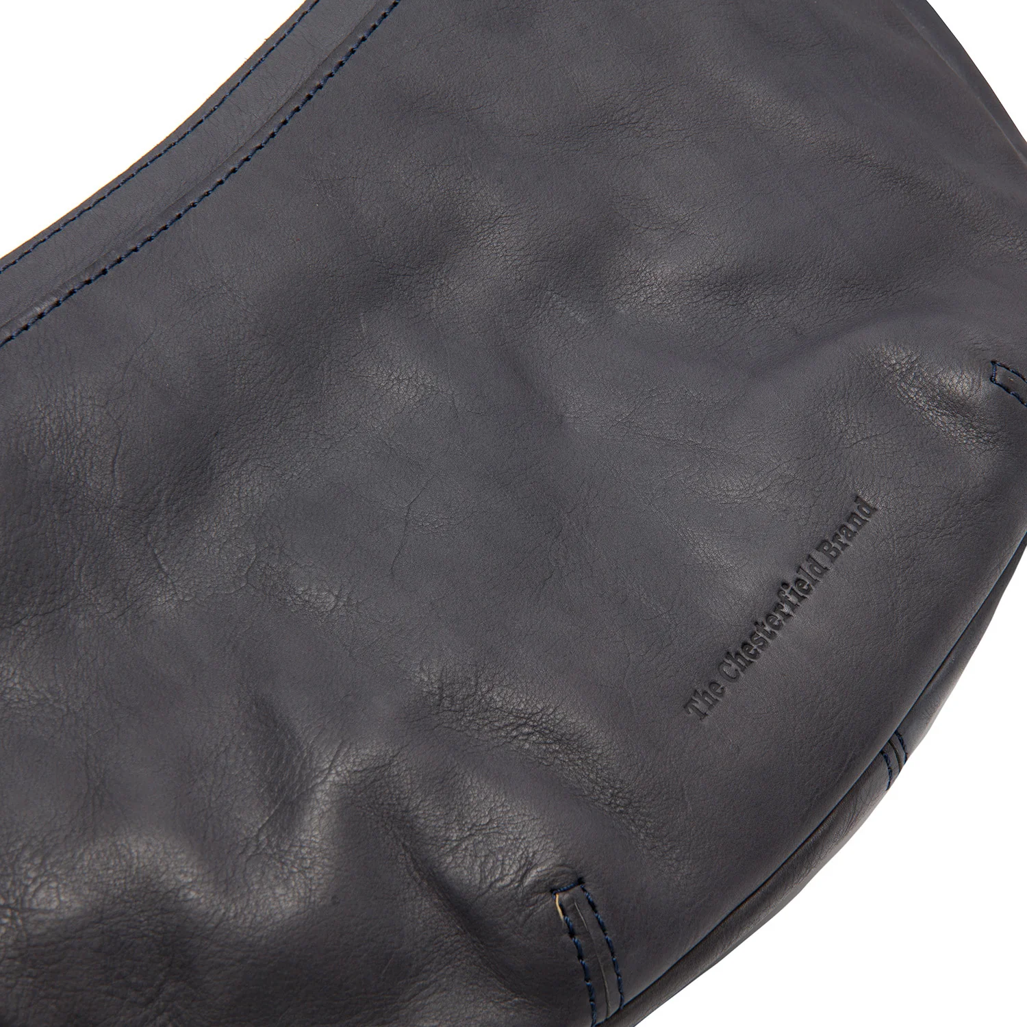 Leather Shoulder Bag Navy Clarita - Image 4