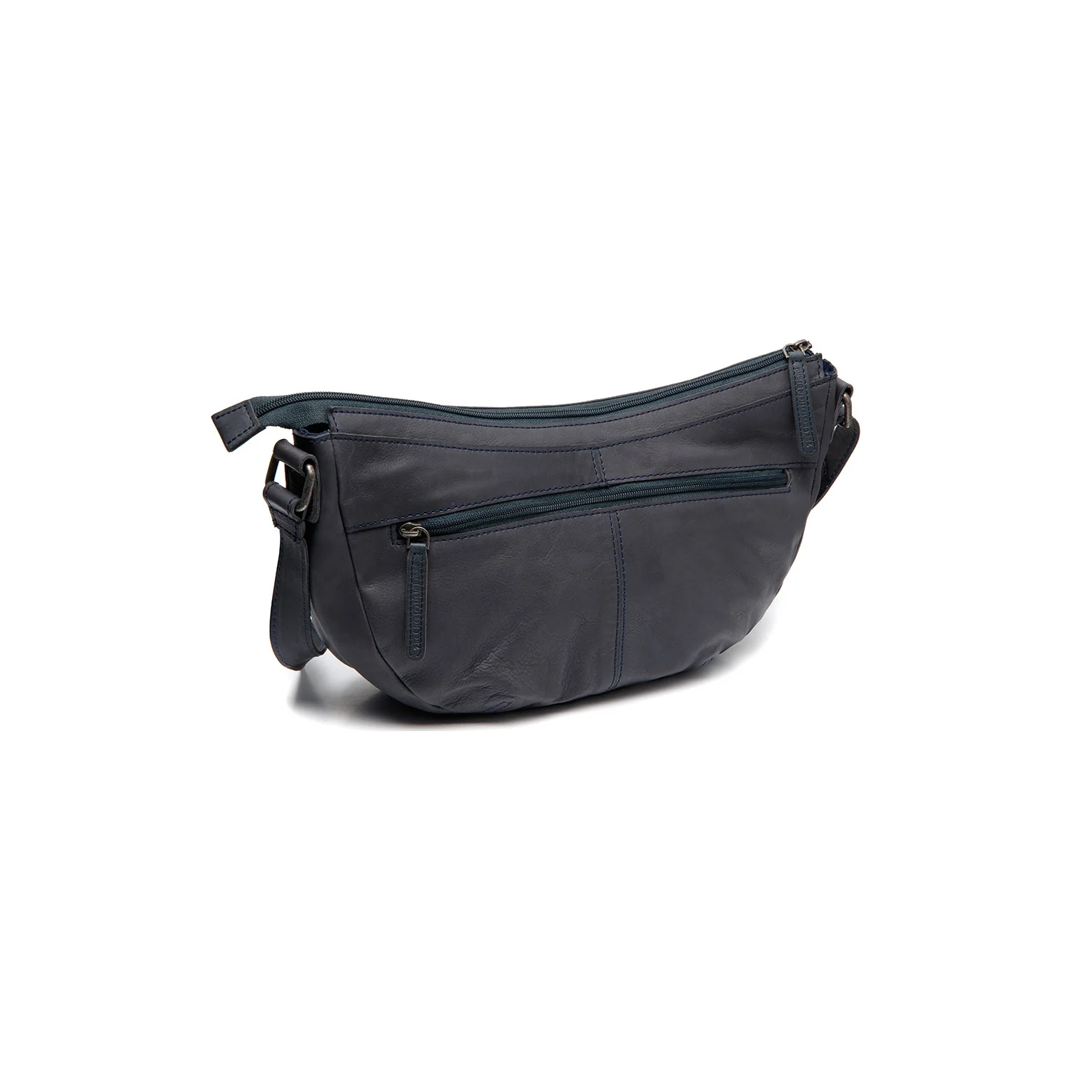 Leather Shoulder Bag Navy Clarita - Image 8