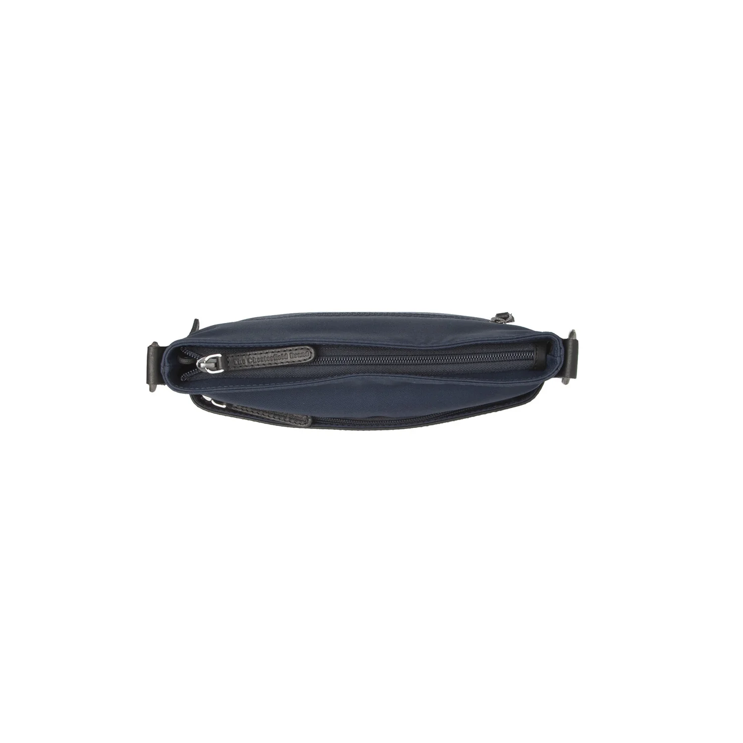 Leather Shoulder Bag Navy Malmo - Image 3