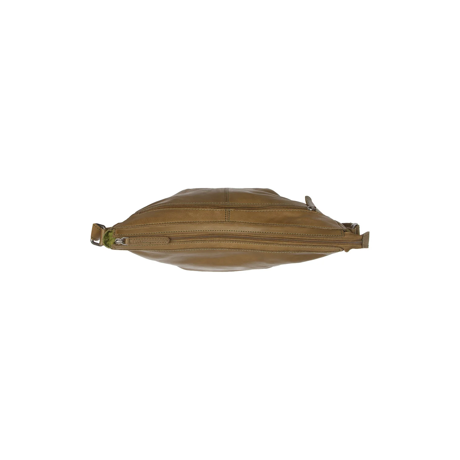 Leather Shoulder Bag Olive Green Clarita - Image 5