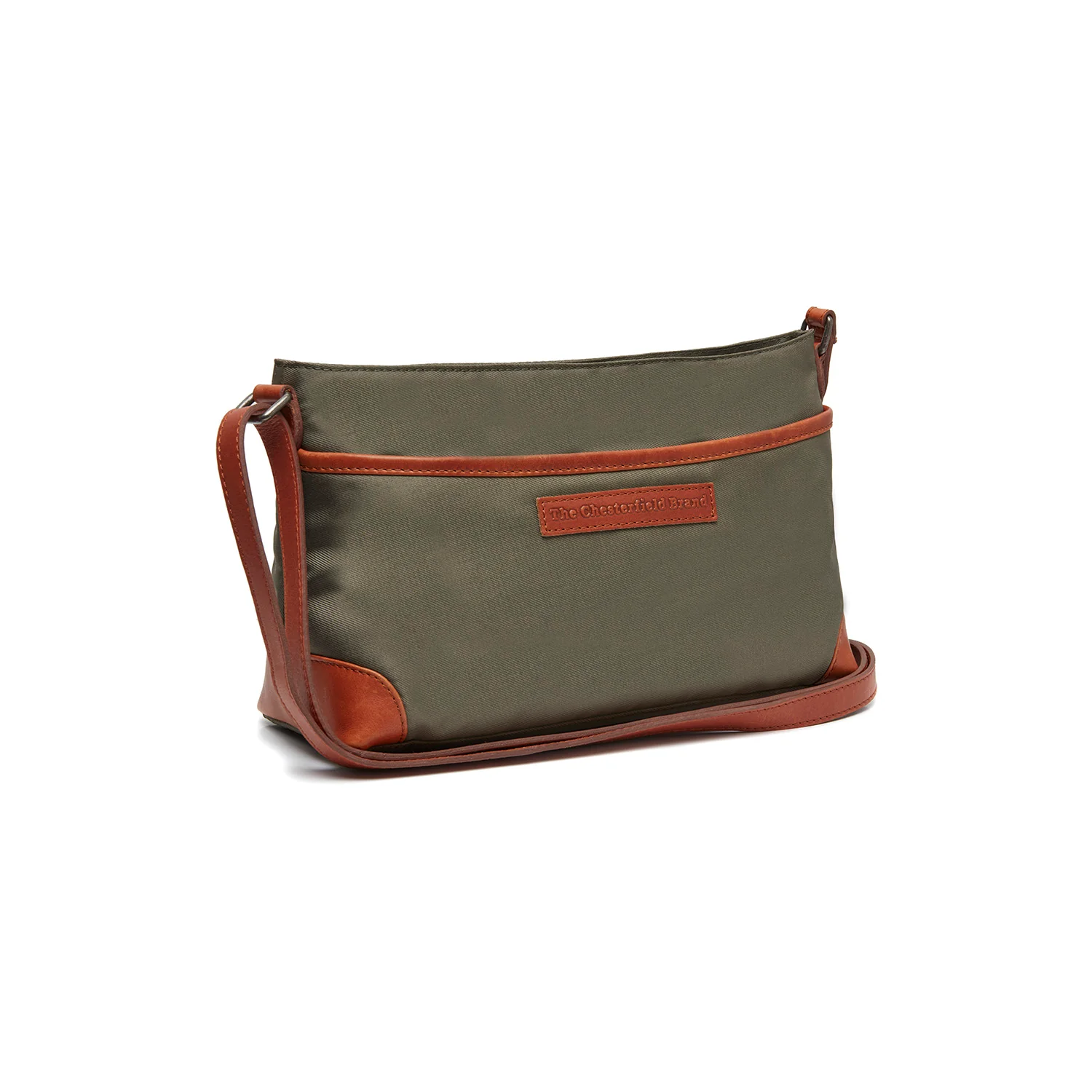 Leather Shoulder Bag Steel Green Nevon