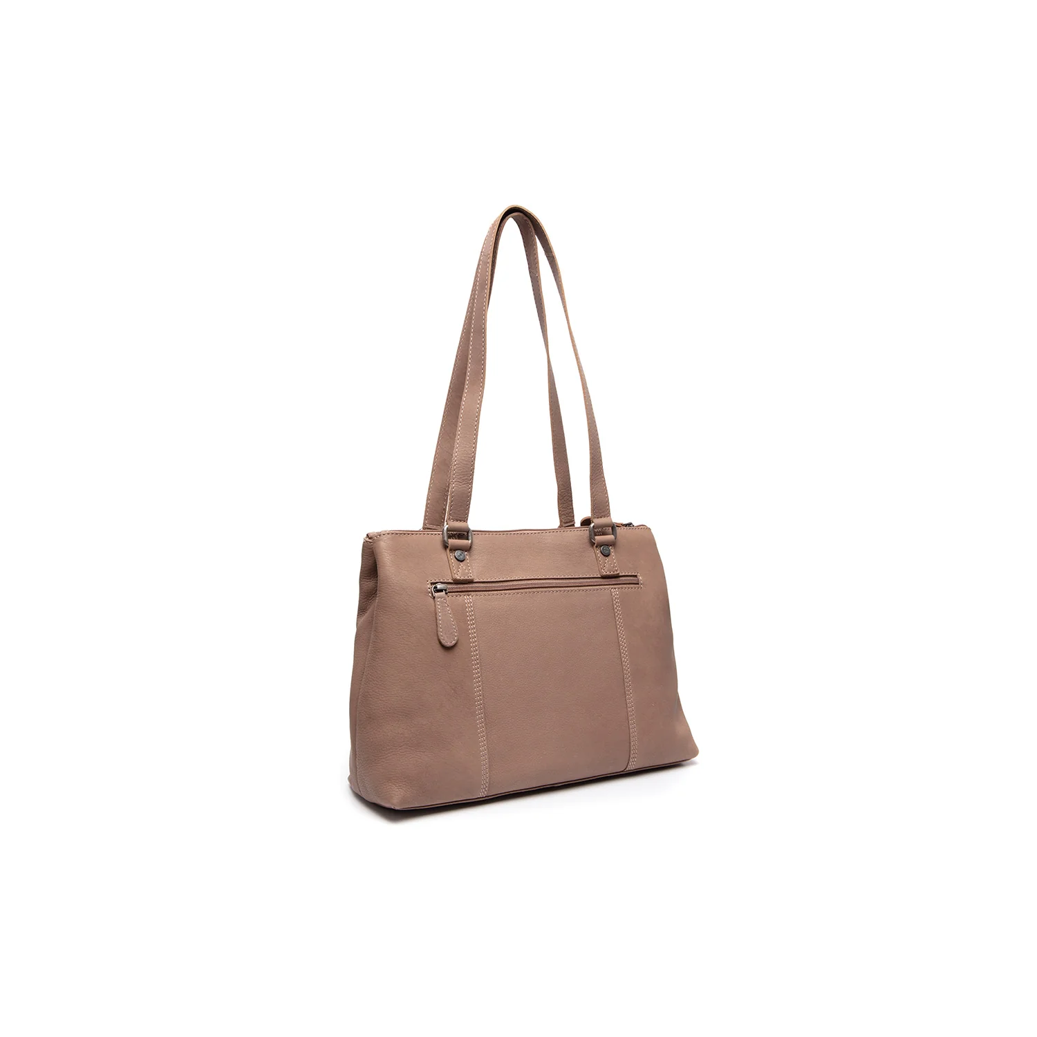 Leather Shoulder Bag Taupe Marvos - Image 9