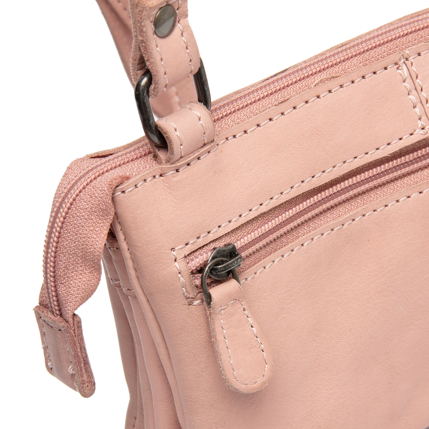 Leather Shoulder Bag Vintage Rose Osaka - Image 5