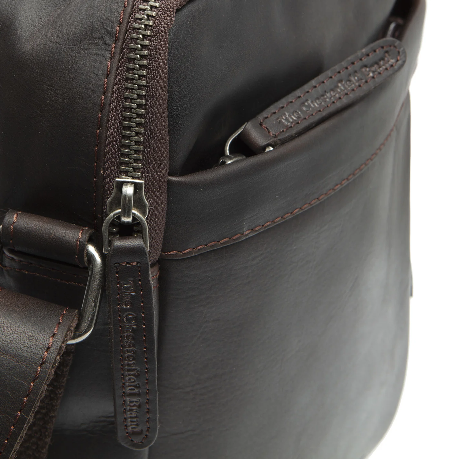 Leather Shoulderbag Brown Alva - Image 4