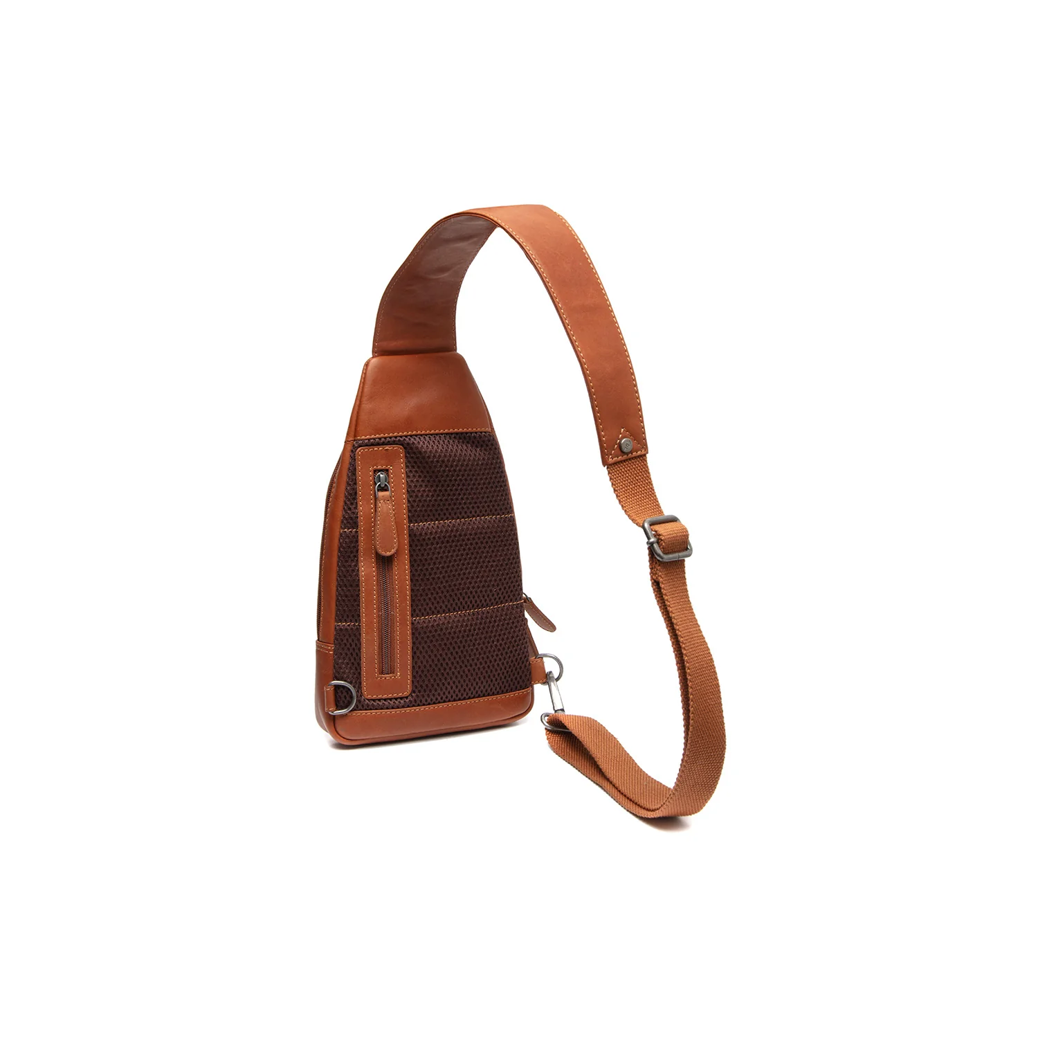 Leather Sling Bag Cognac Bowey - Image 8