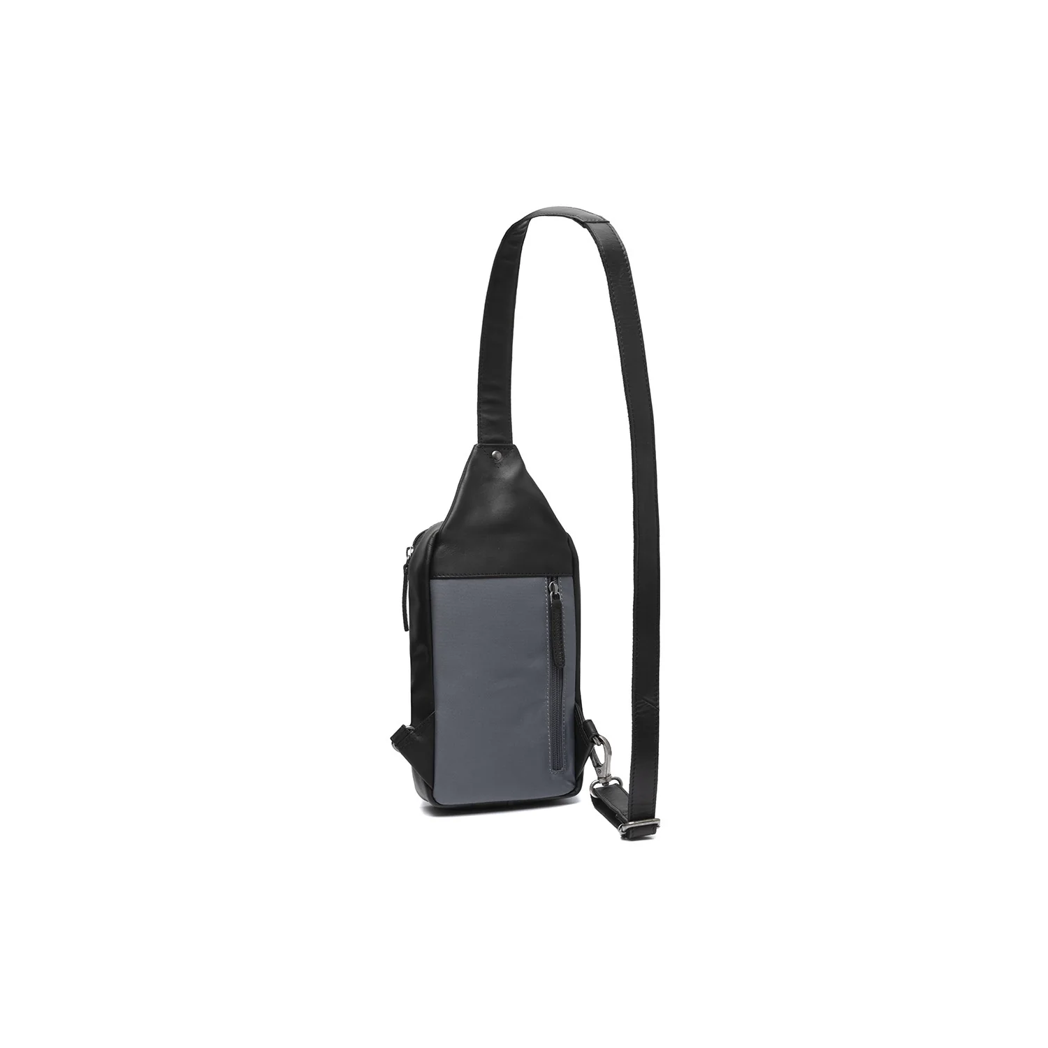 Leather Sling Bag Light Grey Salla - Image 6