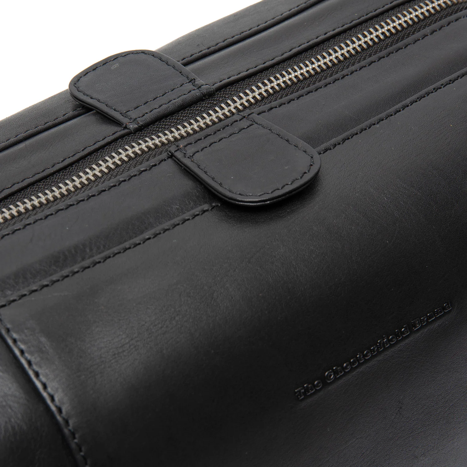 Leather Toiletry Bag Black Biassa - Image 5
