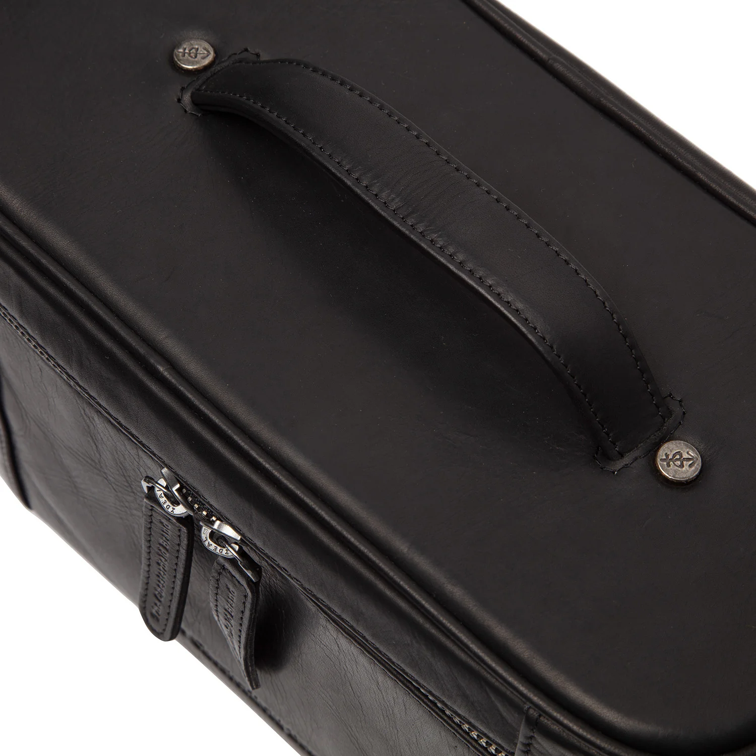 Leather Toiletry Bag Black Limone - Image 4