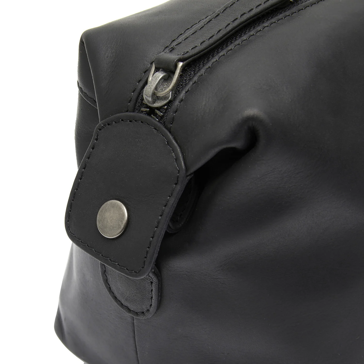 Leather Toiletry Bag Black Westport - Image 3