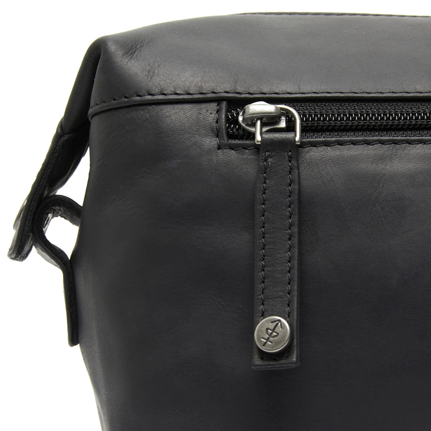 Leather Toiletry Bag Black Westport - Image 6