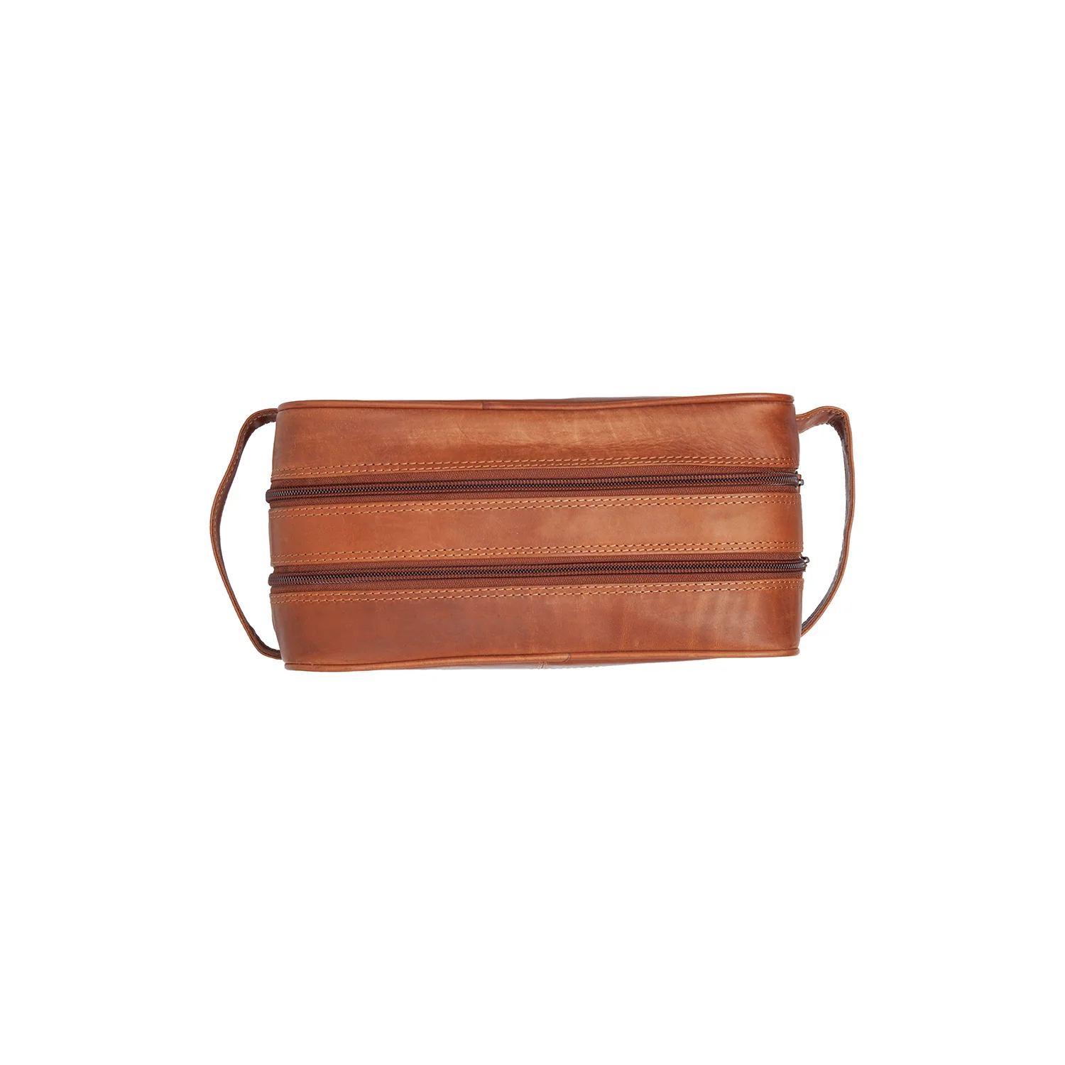 Leather Toiletry Bag Cognac Stacey - Image 5