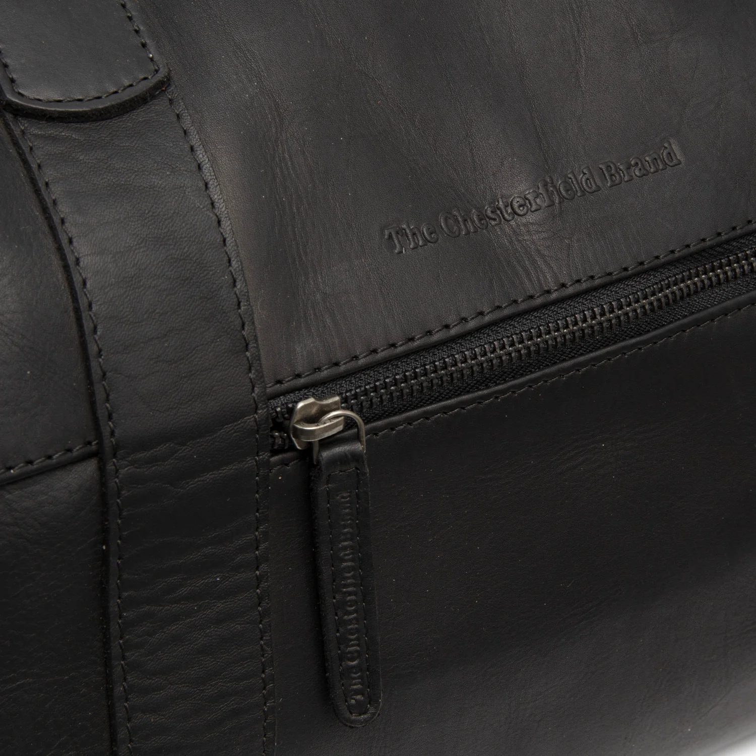 Leather Travel Bag Black Portsmouth 2 - Image 3