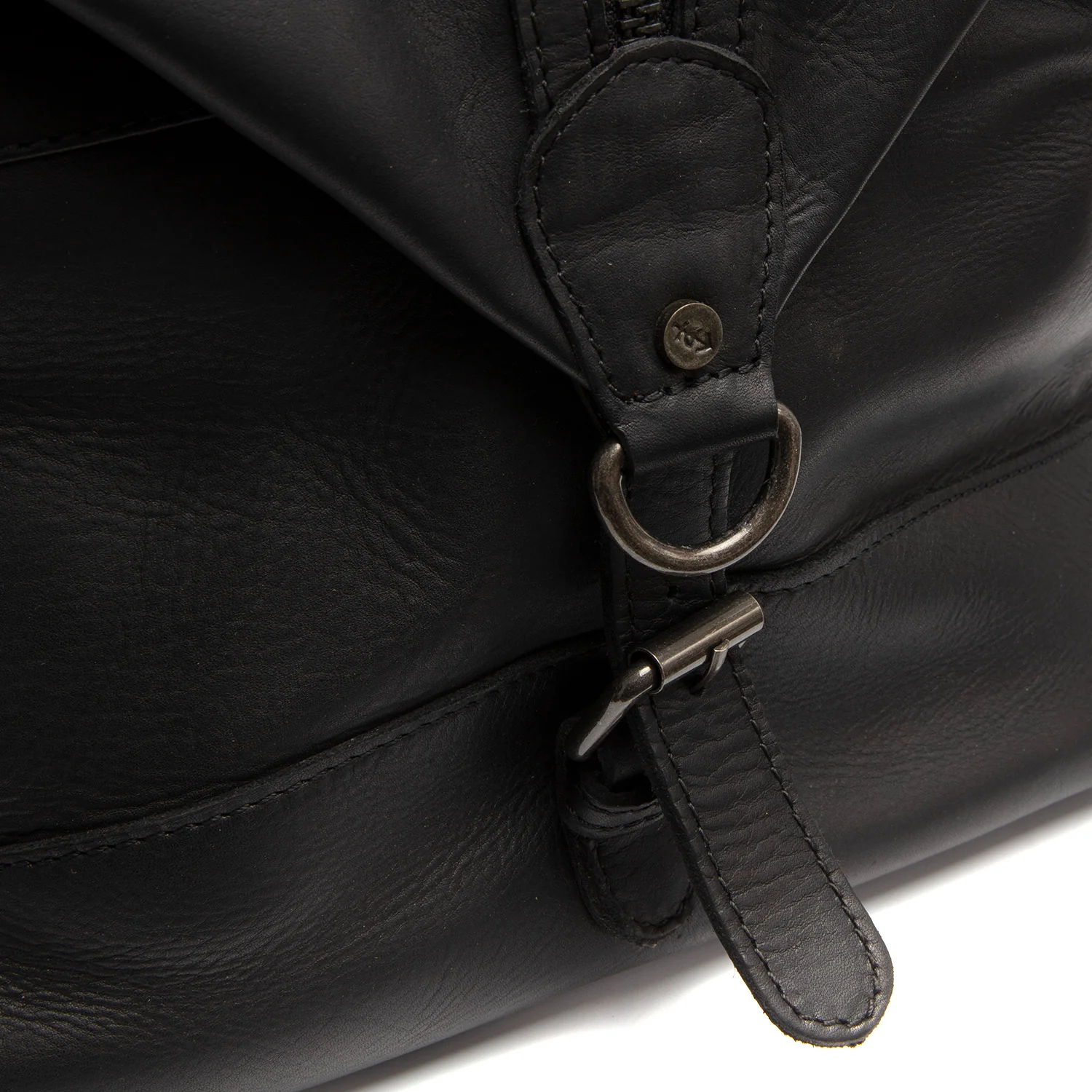 Leather Travel Bag Black Portsmouth 2 - Image 4