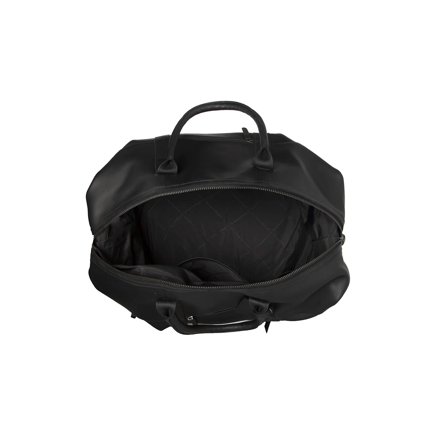 Leather Travel Bag Black Portsmouth 2 - Image 6