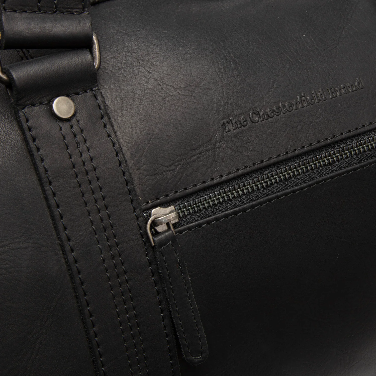 Leather Travel Bag Black Rivaro - Image 2