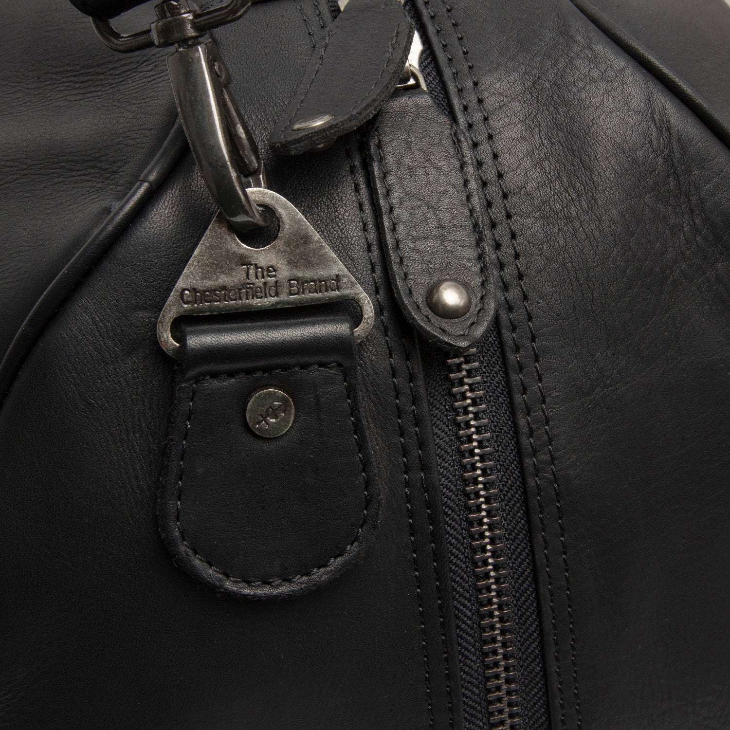 Leather Travel Bag Black Rivaro - Image 3