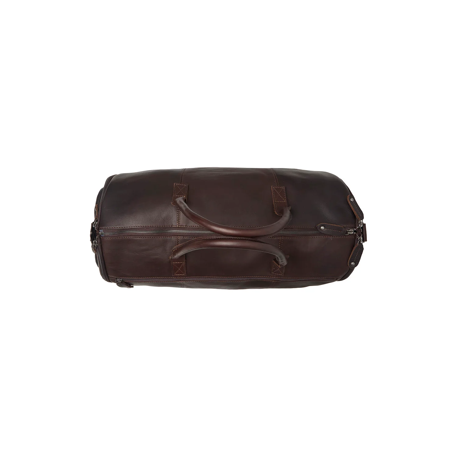 Leather Travel Bag Brown Finlay - Image 5