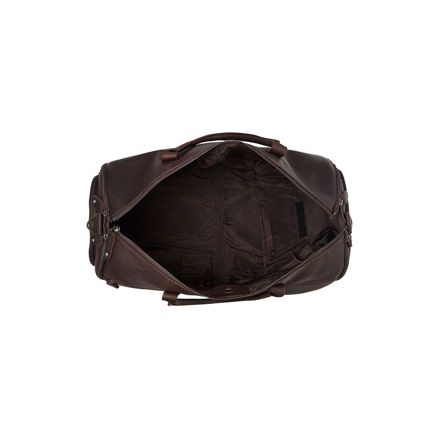 Leather Travel Bag Brown Finlay - Image 6