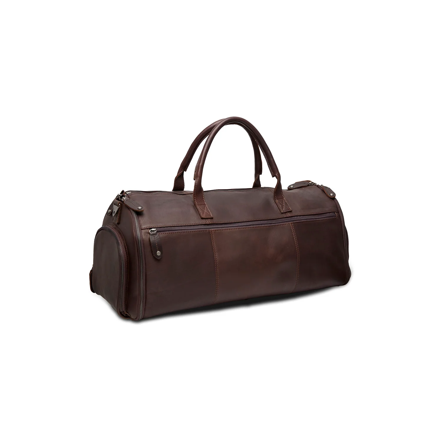 Leather Travel Bag Brown Finlay - Image 7