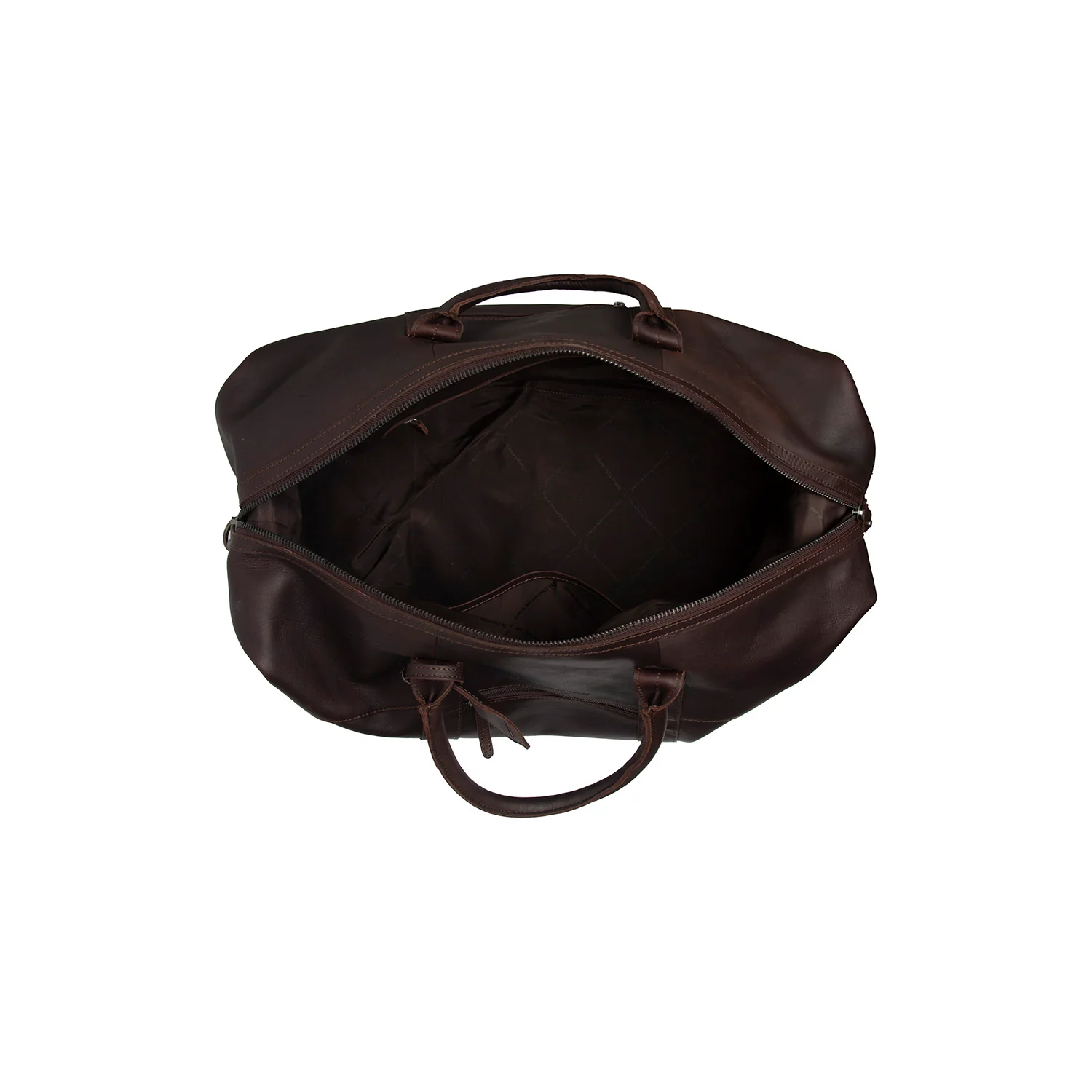 Leather Travel Bag Brown Portsmouth 2 - Image 6