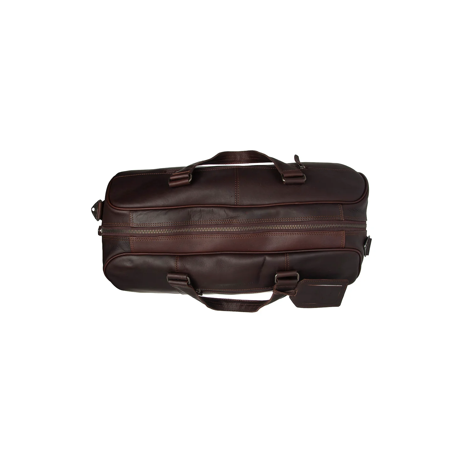 Leather Travel Bag Brown Rivaro - Image 4