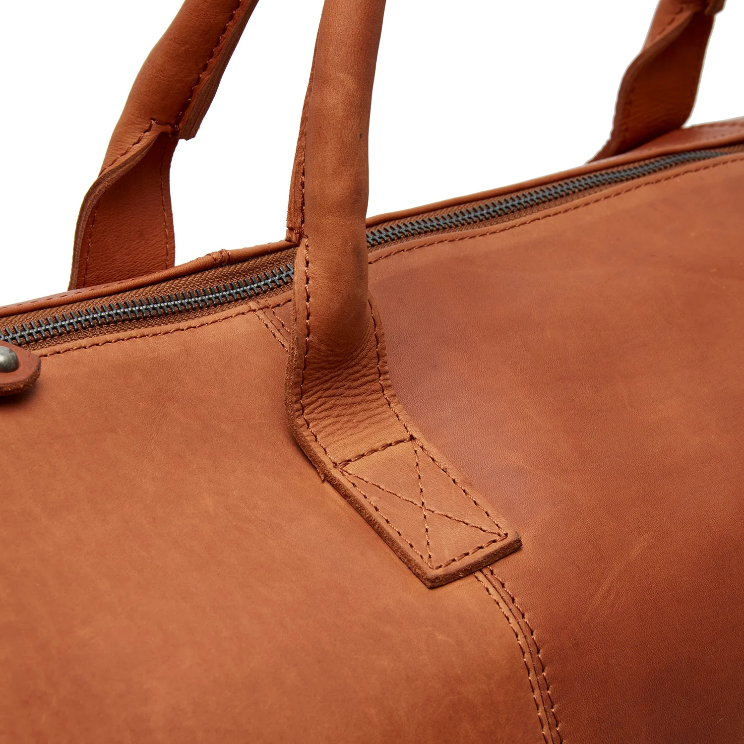Leather Travel Bag Cognac Finlay - Image 4