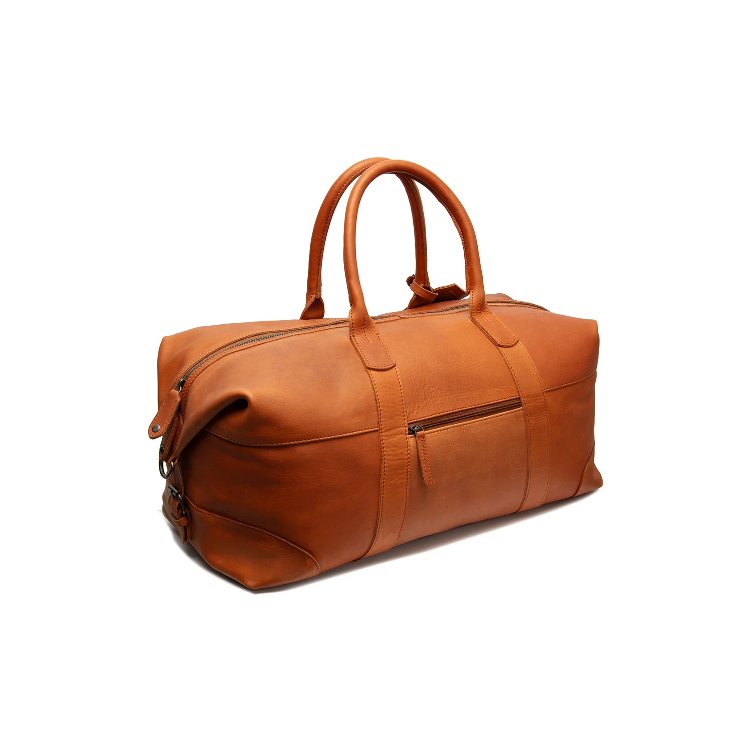 Leather Travel Bag Cognac Portsmouth 2 - Image 7